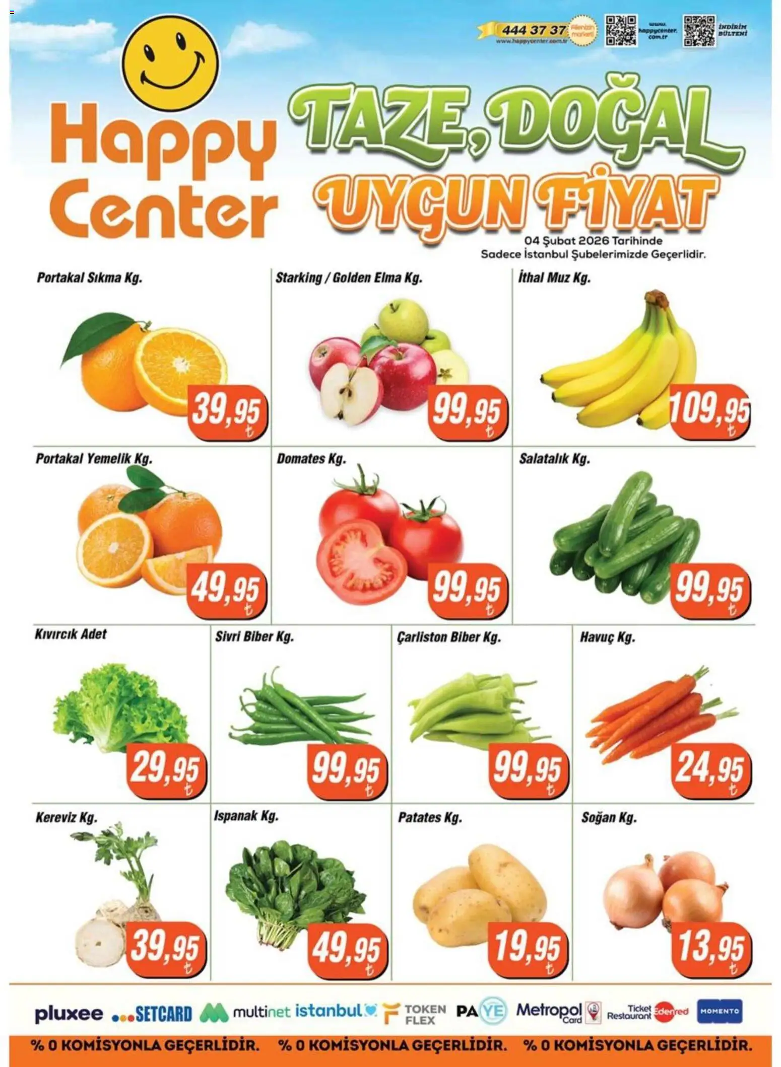 Happy Center Manav - 04.02.2026 tarihinden itibaren geçerlidir | Sayfa: 1