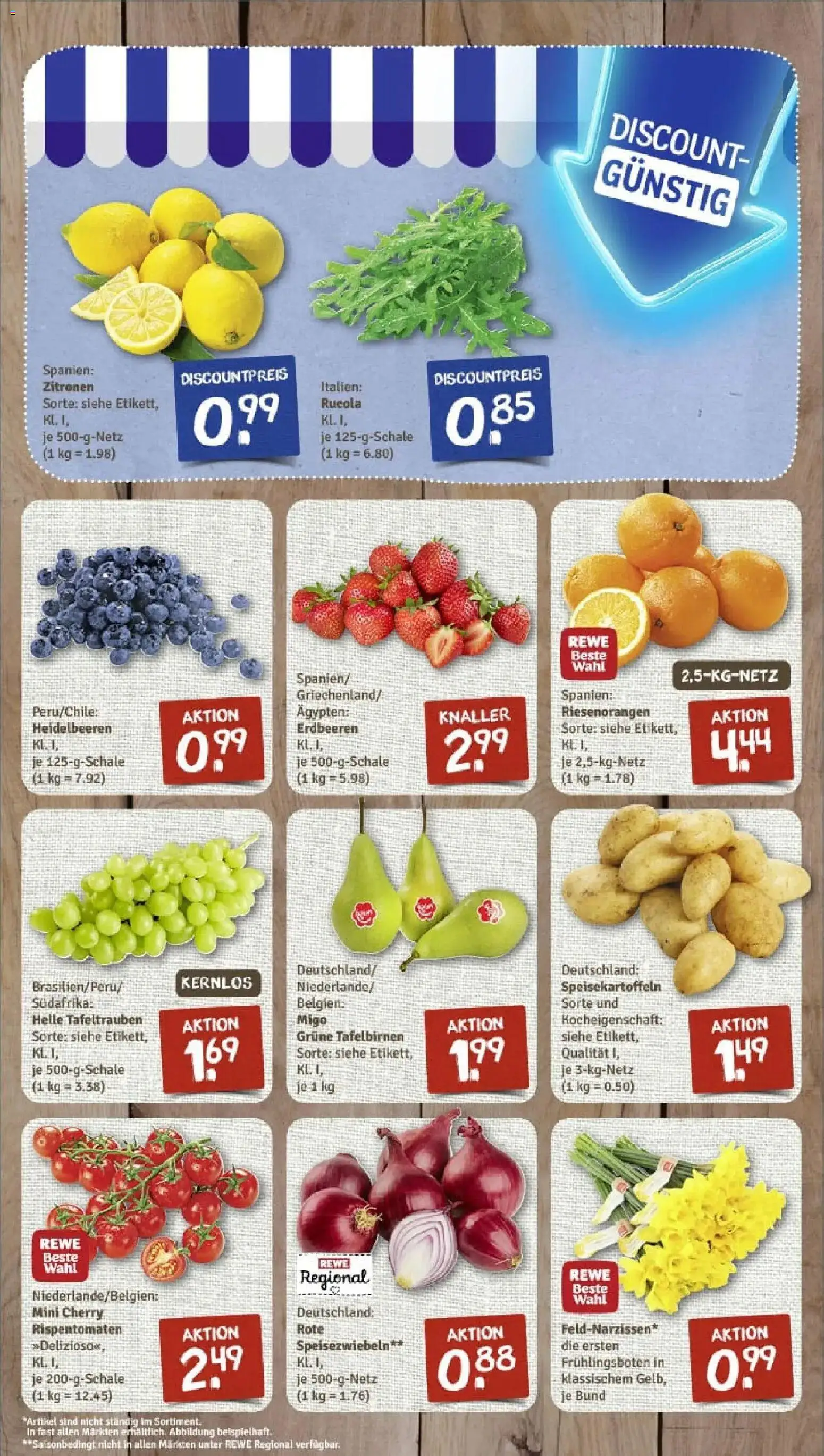 Rewe prospekt Lauterbach/Maar	 – gültig ab 26.01.2026 | Seite: 3 | Produkte: Rucola, Heidelbeeren, Erdbeeren, Zitronen