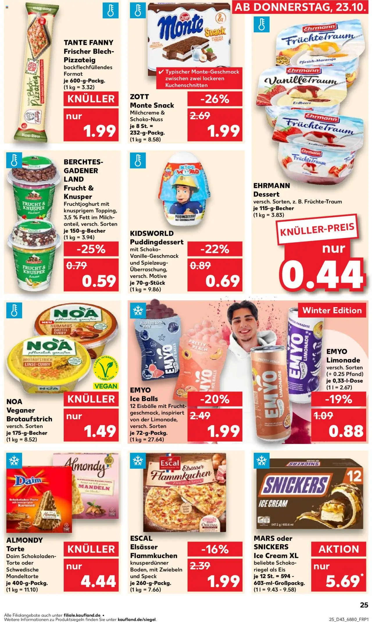 Kaufland prospekt Völklingen	 – gültig ab 23.10.2025 | Seite: 25 | Produkte: Milch, Pudding, Dattel, Eis