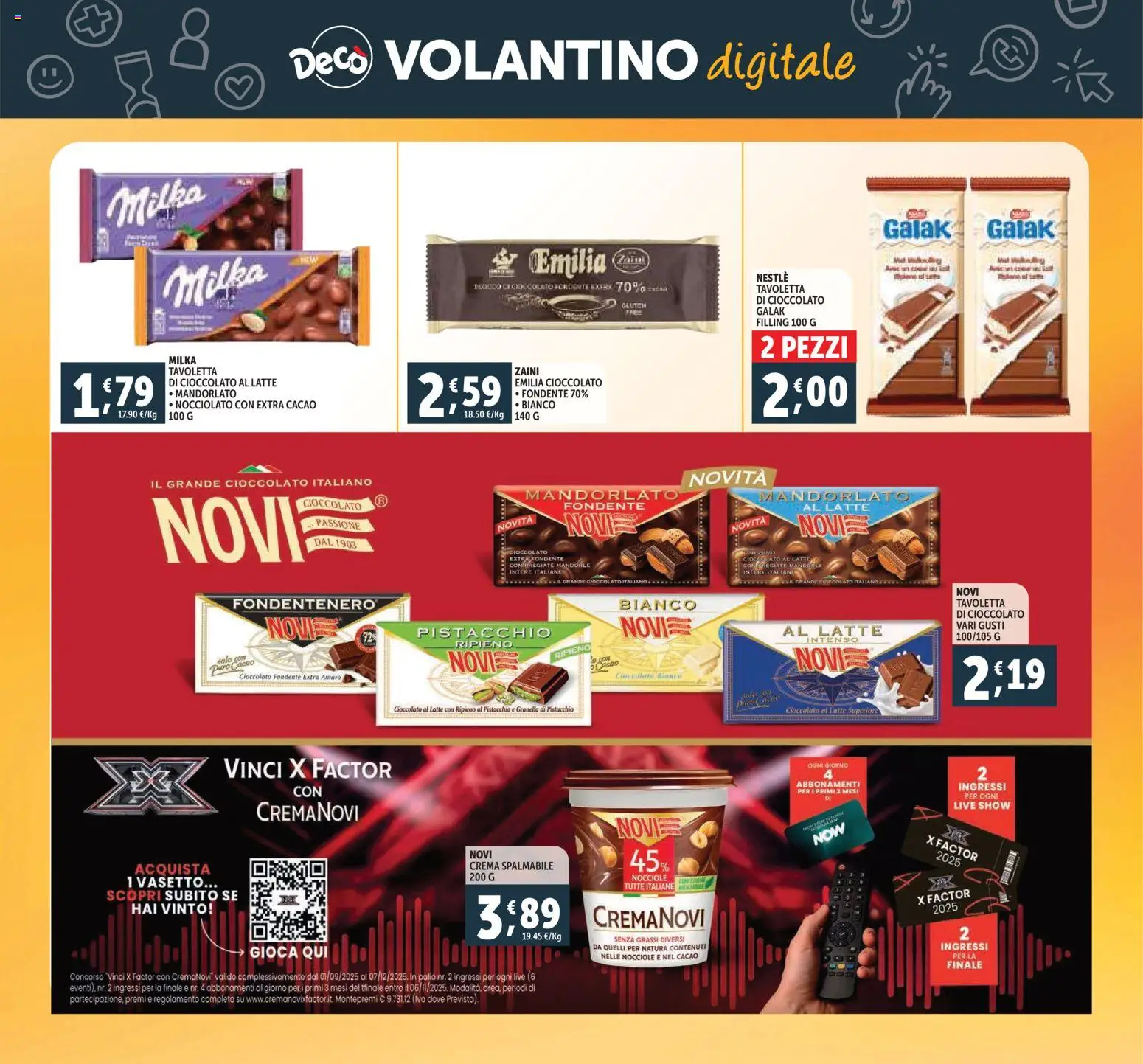 Volantino Decò del 20.11.2025 | Pagina: 25 | Prodotti: Cioccolato, Mandorle, Nocciole, Cacao
