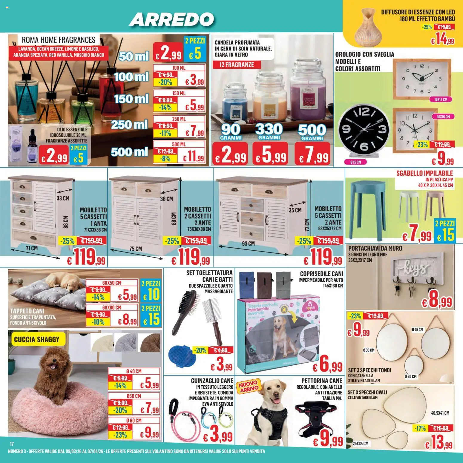 Volantino Satur del 09.03.2026 | Pagina: 17 | Prodotti: Limone, Orologio, Sgabello, Arancia