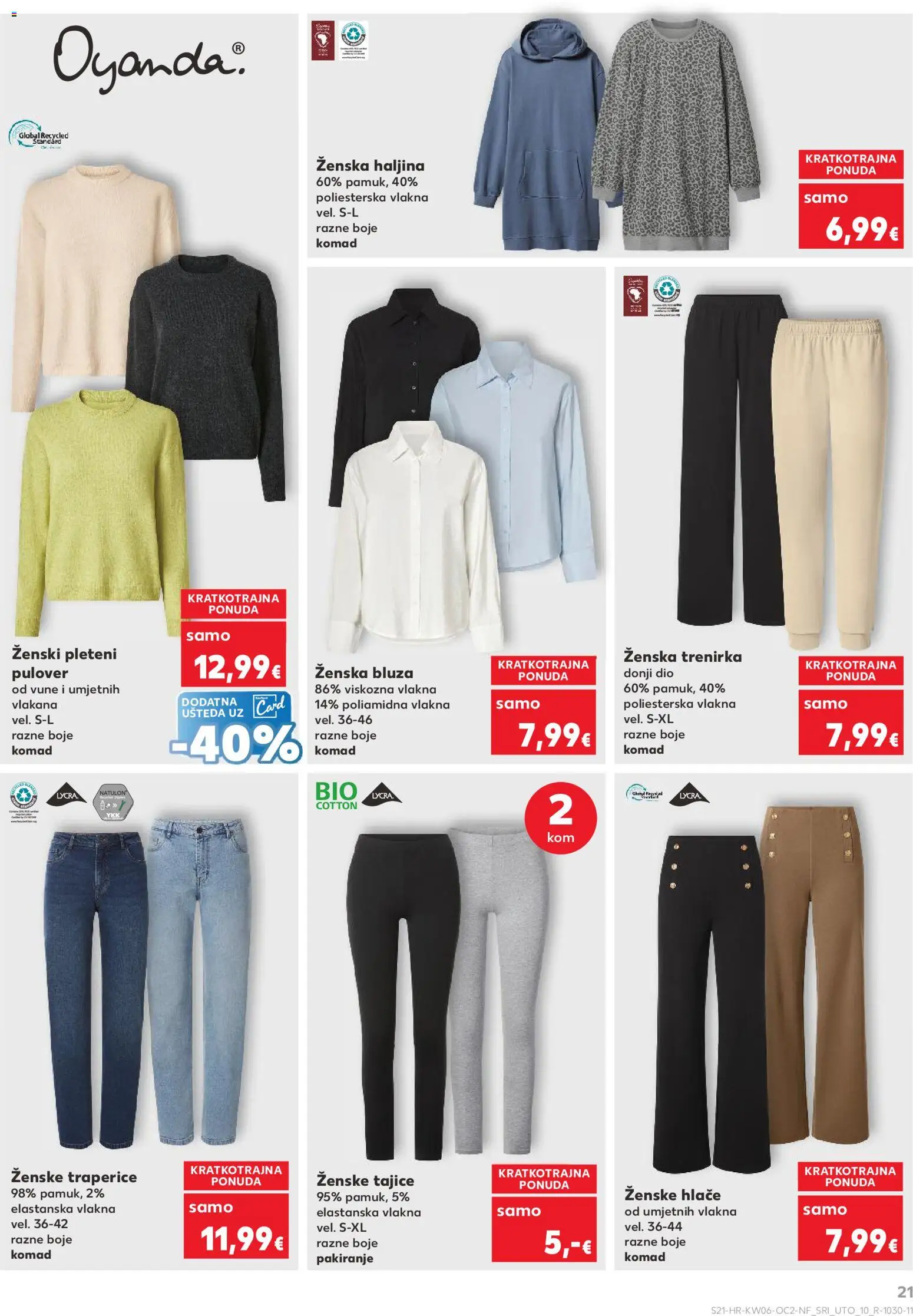 Kaufland katalog | vrijedi od 04.02.2026 | Stranica: 21 | Proizvodi: Hlače, Haljina, Traperice, Trenirka