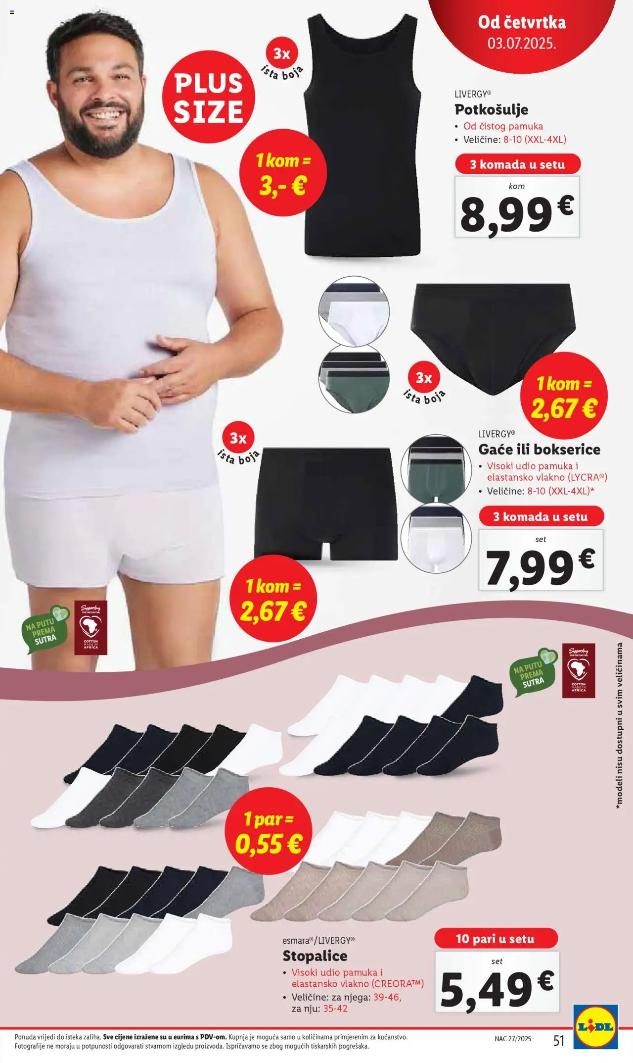 Lidl katalog | vrijedi od 30.06.2025 | Stranica: 51 | Proizvodi: Bokserice