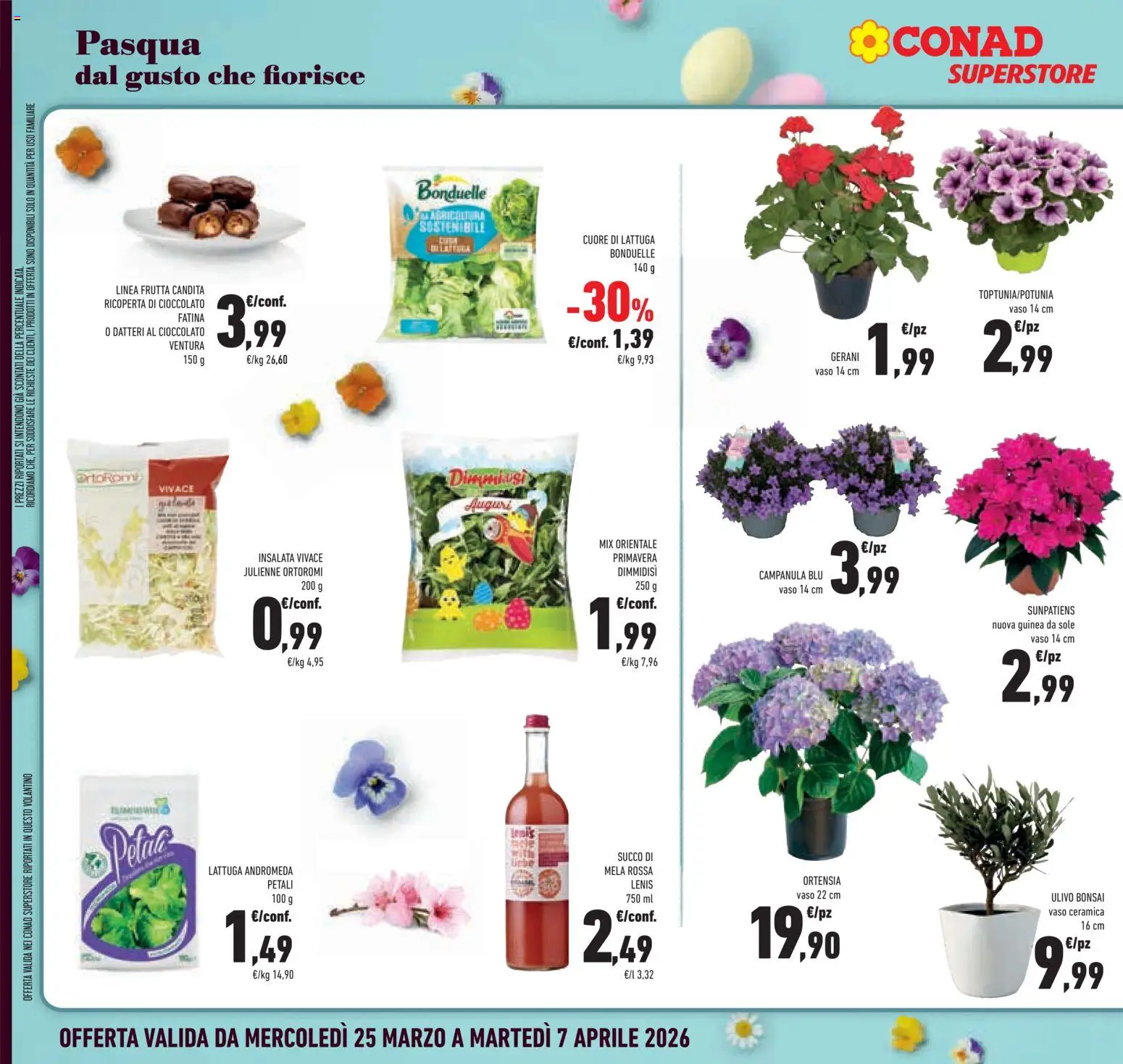 Volantino Conad del 25.03.2026 | Pagina: 24 | Prodotti: Frutta, Olive, Gerani, Vaso