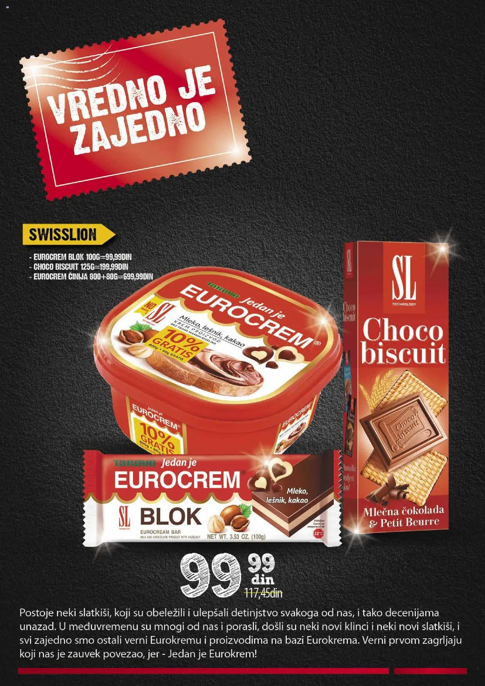 Roda katalog - važi od 19.03.2026 | Strana: 24 | Proizvode: Eurocrem, Čokolada, Mlečna čokolada