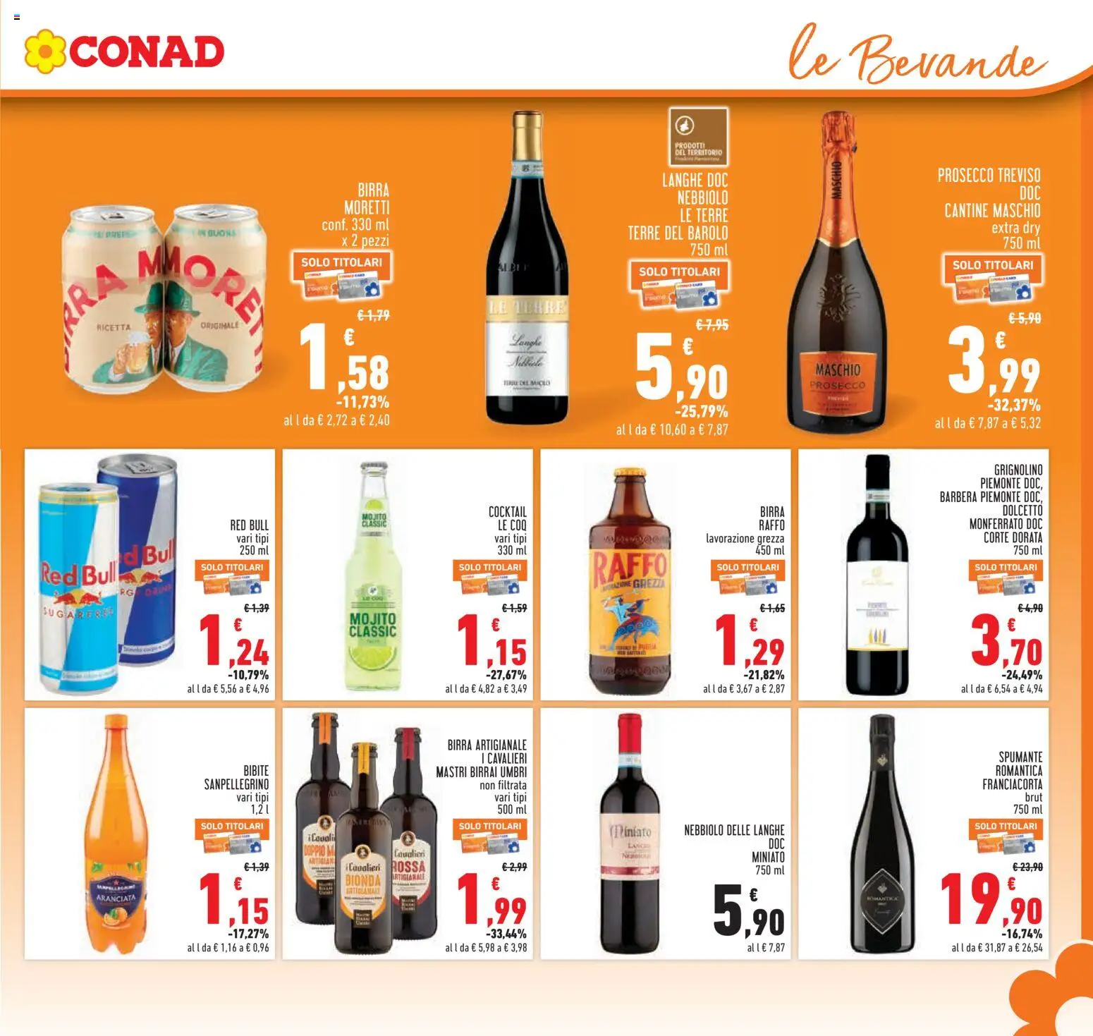 Volantino Conad del 23.04.2026 | Pagina: 19 | Prodotti: Birra, Prosecco, Spumante, Bibite