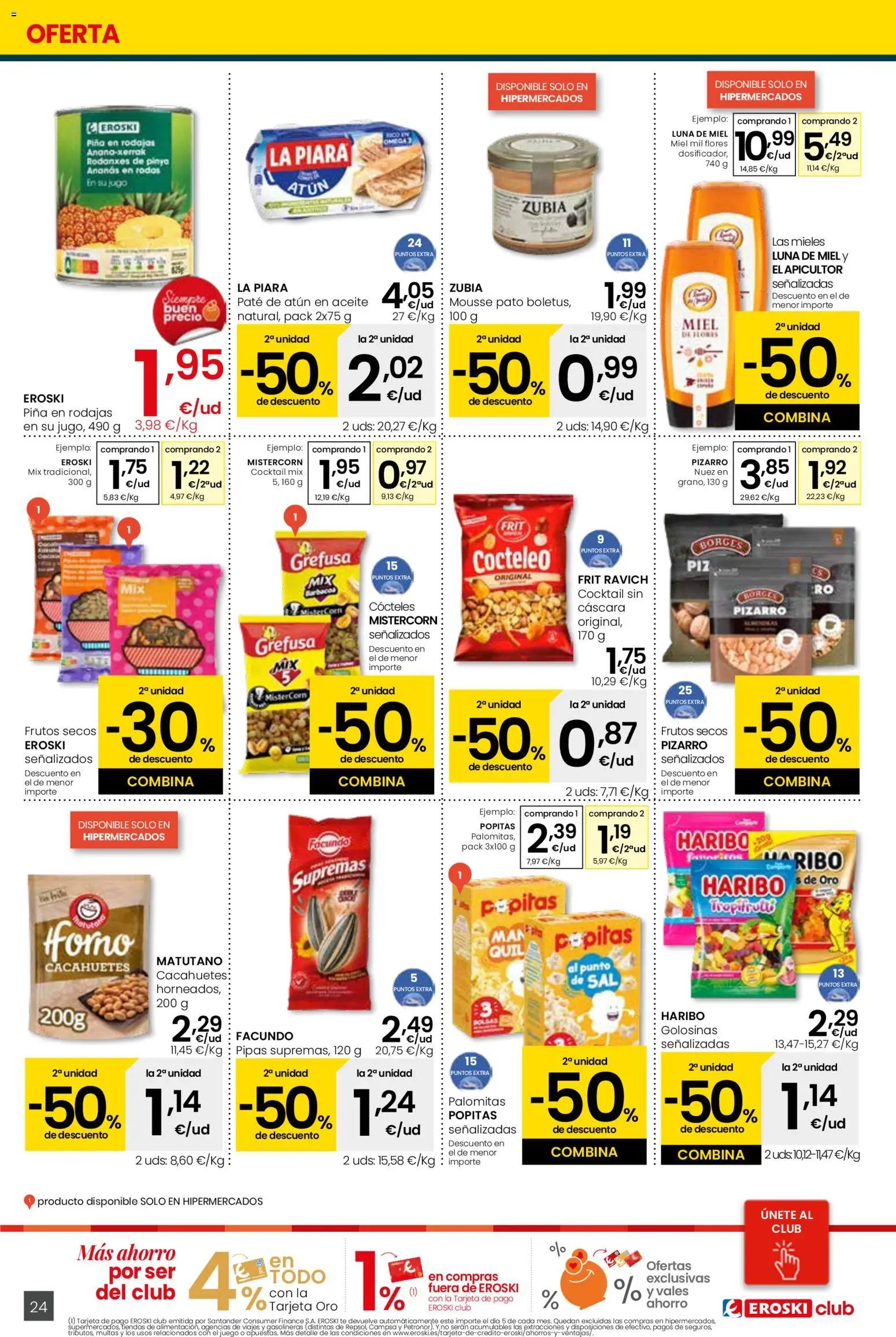 Eroski - Siempre a buen precio  │ válido desde el 12.02.2026 | Página: 24 | Productos: Aceite, Jugo, Golosinas, Té