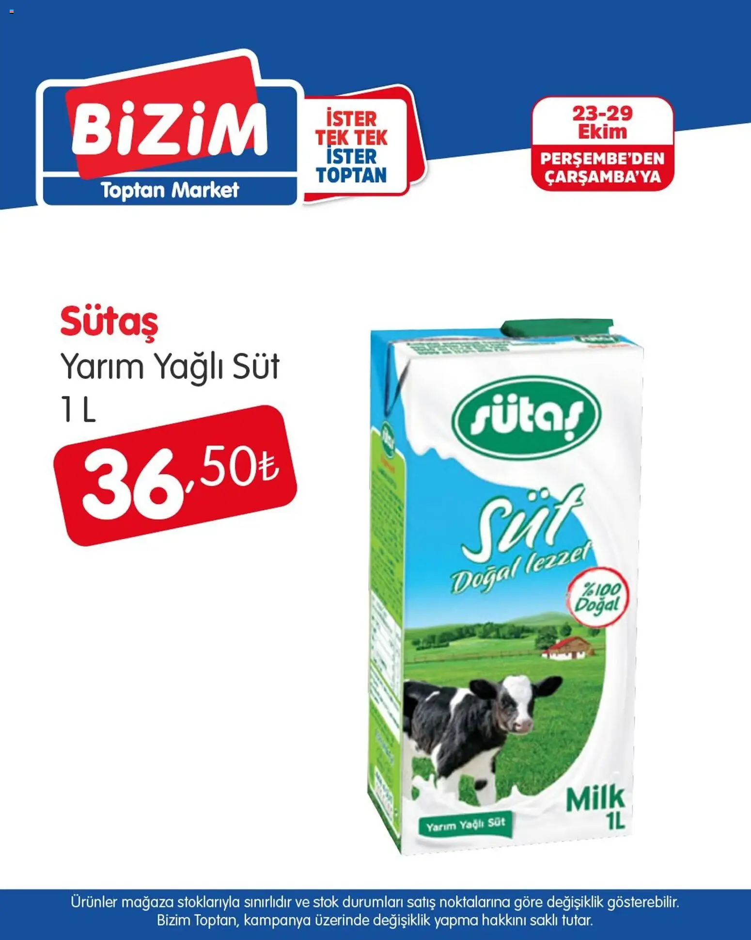 Bizim Toptan Katalog - 23.10.2025 tarihinden itibaren geçerlidir | Sayfa: 3 | Ürünler: Süt