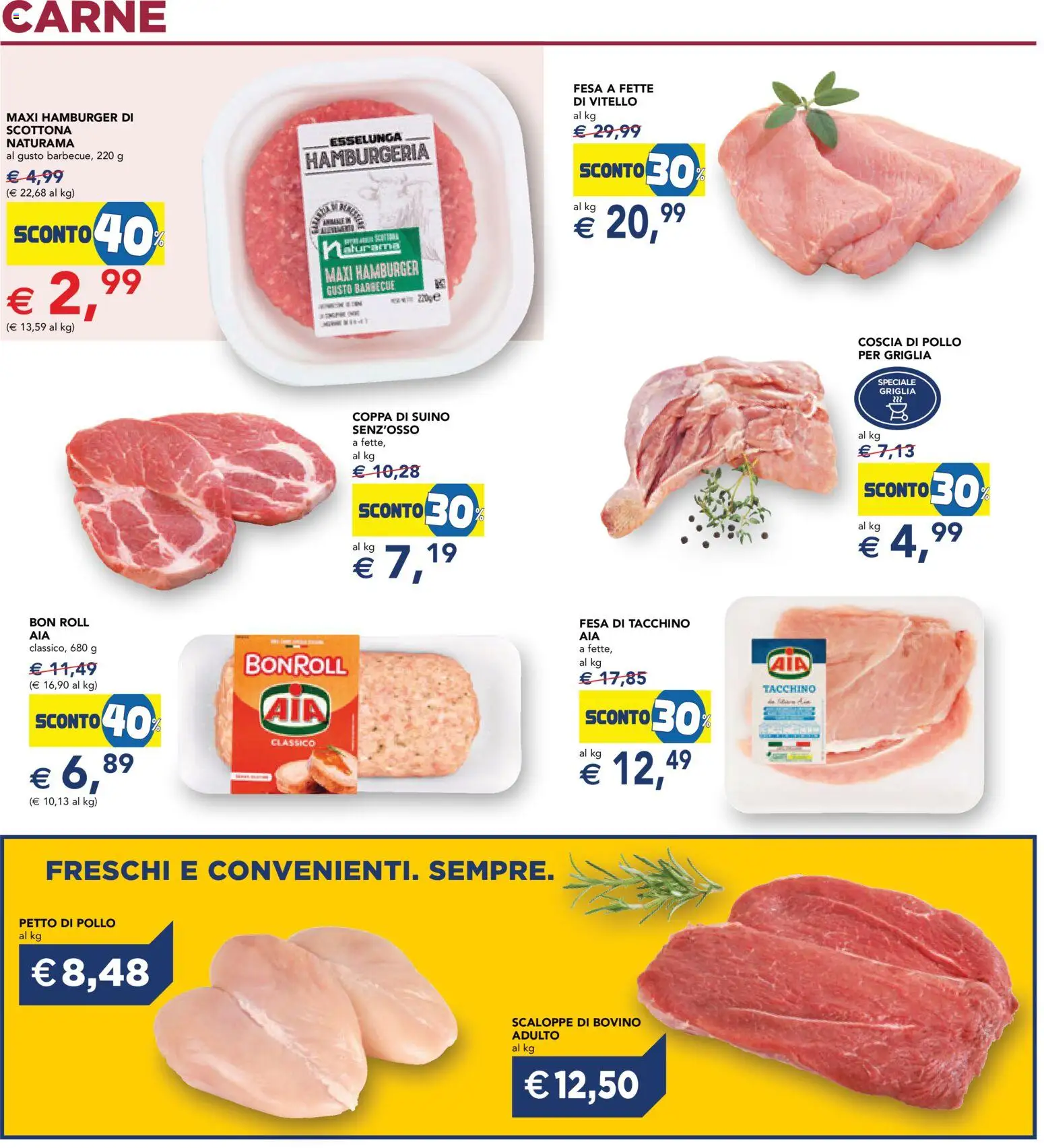 Volantino Esselunga S del 23.04.2026 | Pagina: 12 | Prodotti: Bovino, Petto di Pollo, Barbecue, Griglia