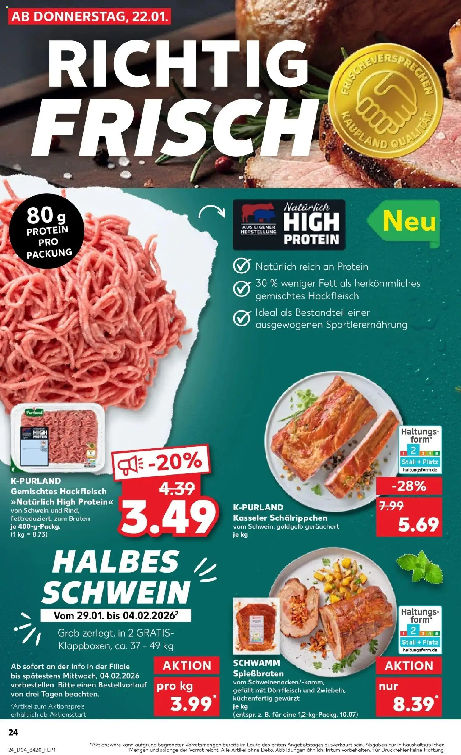 Kaufland prospekt Eisenach	 – gültig ab 25.01.2026 | Seite: 24 | Produkte: Hackfleisch
