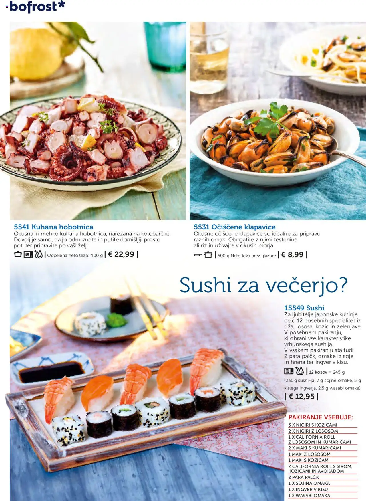 Novi Bofrost katalog ponudbe – veljaven od 01.05.2025 | Stran: 72 | Izdelki: Βαλσάμικο ξύδι, Hobotnica, Testenine, Omaka