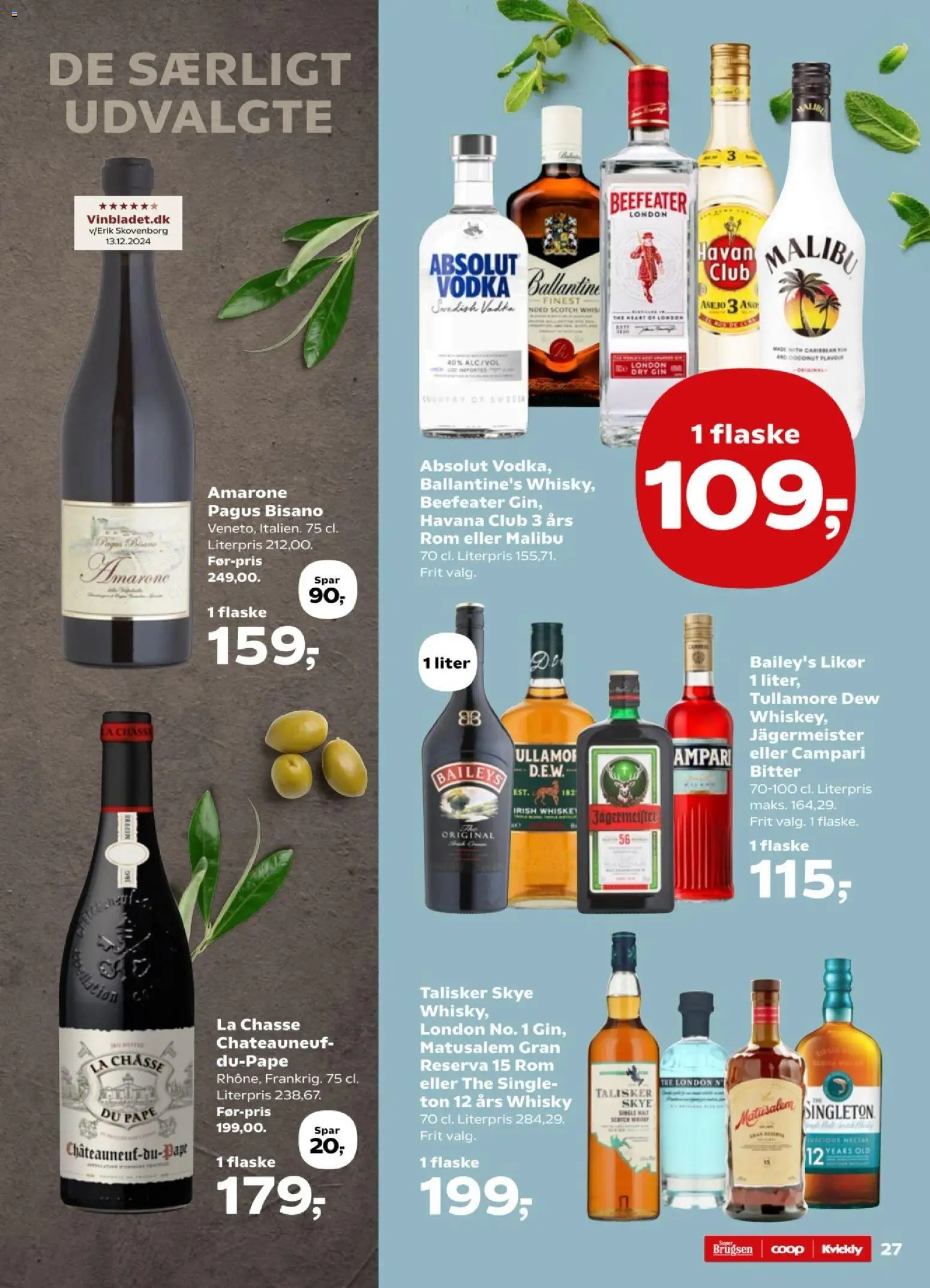 Super Brugsen tilbudsavis – gyldig fra 06.03.2026 | Side: 28 | Produkter: Amendoins, Gin, Vodka, Whisky