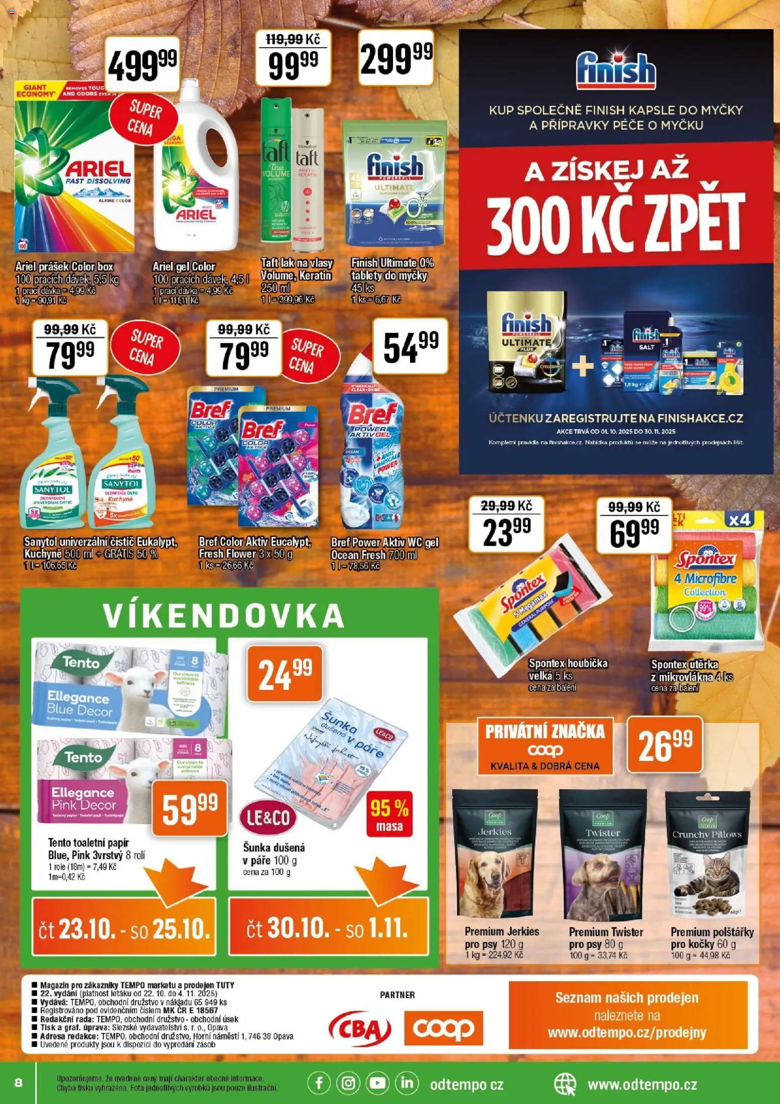 Tempo leták - JO od 08.10.2025 | Strana: 8 | Produkty: Box, Šunka, Kapsle, Univerzální čistič