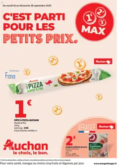 Auchan - Prévisualisation de Auchan - C'est parti pour les petits prix valide à partir de 16.09.2025
