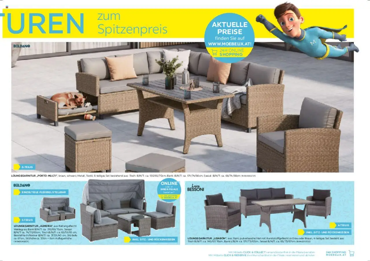 Möbelix Gartenmöbelprospekt gültig ab 10.03.2025 | Seite: 15 | Produkte: Sessel, Tisch