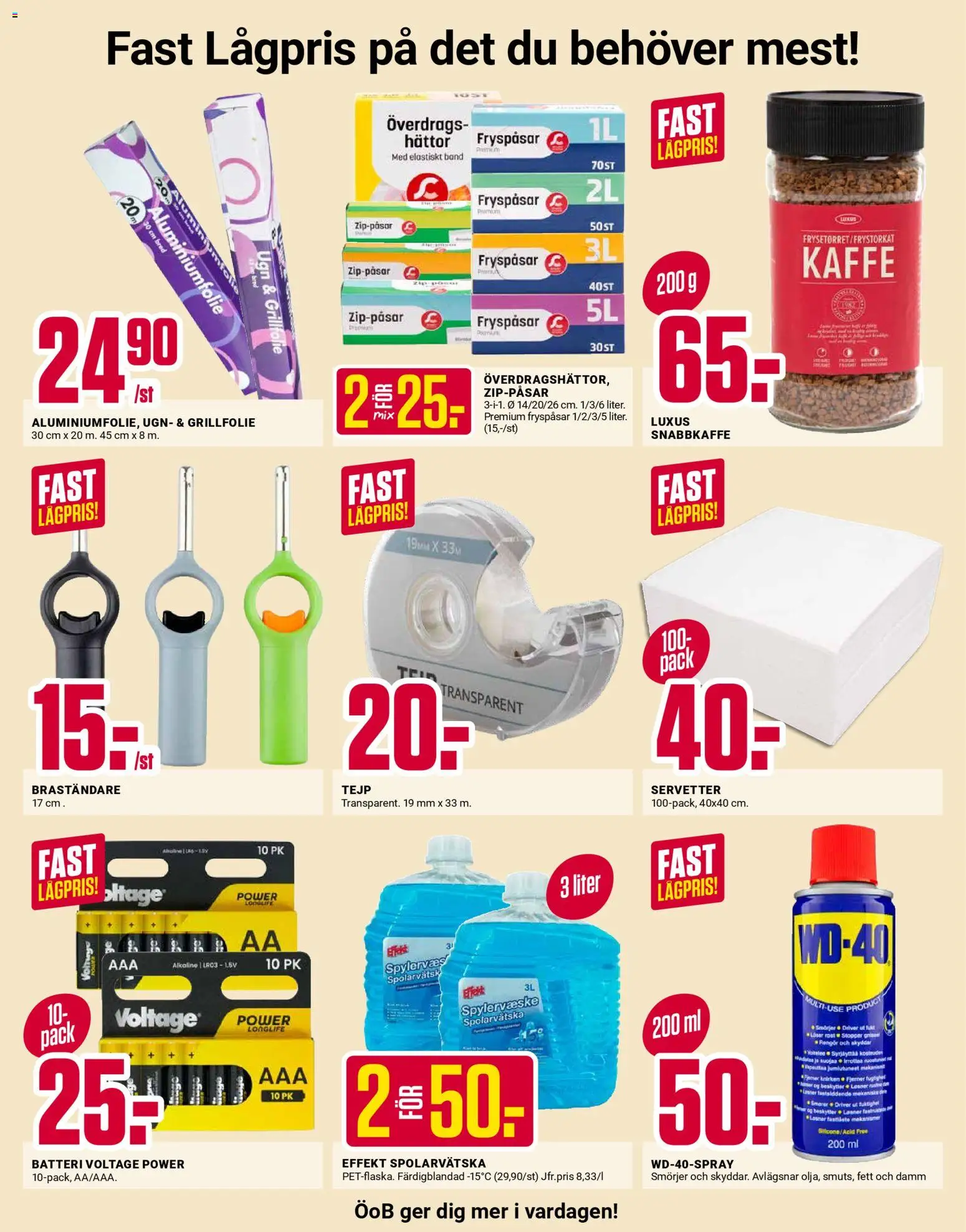 ÖoB reklamblad aktuell från 07.04.2026 | Sida: 11 | Produkter: Batteri, Bröd, Kaffe, Grillfolie