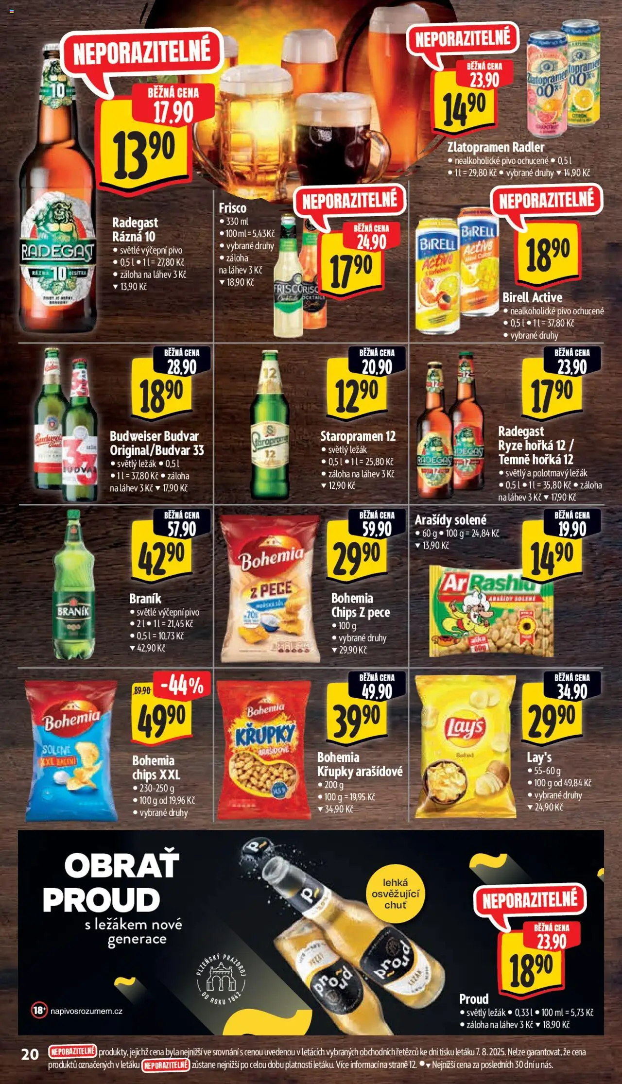 Albert leták - Supermarket od 13.08.2025 | Strana: 27 | Produkty: Staropramen, Radler, Nealkoholické pivo, Radegast