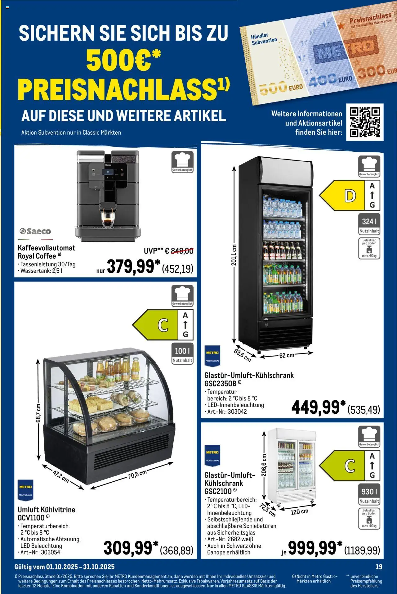 Metro Prospekt 	 – gültig ab 29.09.2025 | Seite: 23 | Produkte: Kühlschrank, Kaffeevollautomat