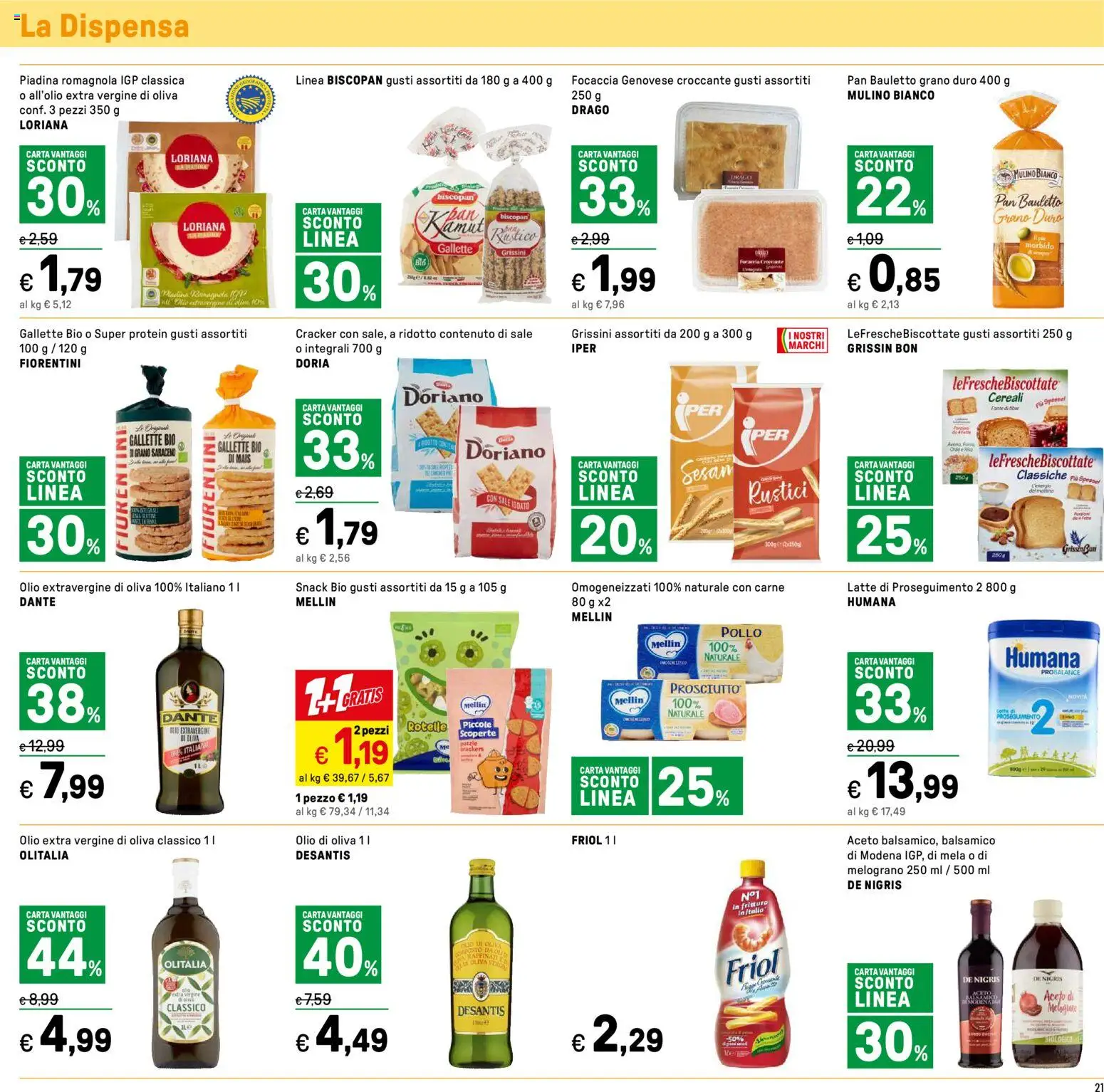 Volantino Iper del 16.01.2026 | Pagina: 21 | Prodotti: Olio, Prosciutto, Grissini, Olio di Oliva