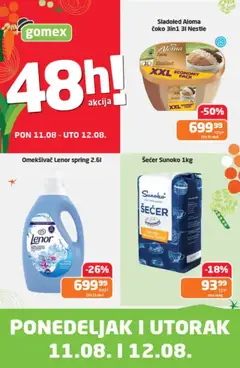 Gomex ponedeljak i utorak - pregled Gomex kataloga - važi od 11.08.2025