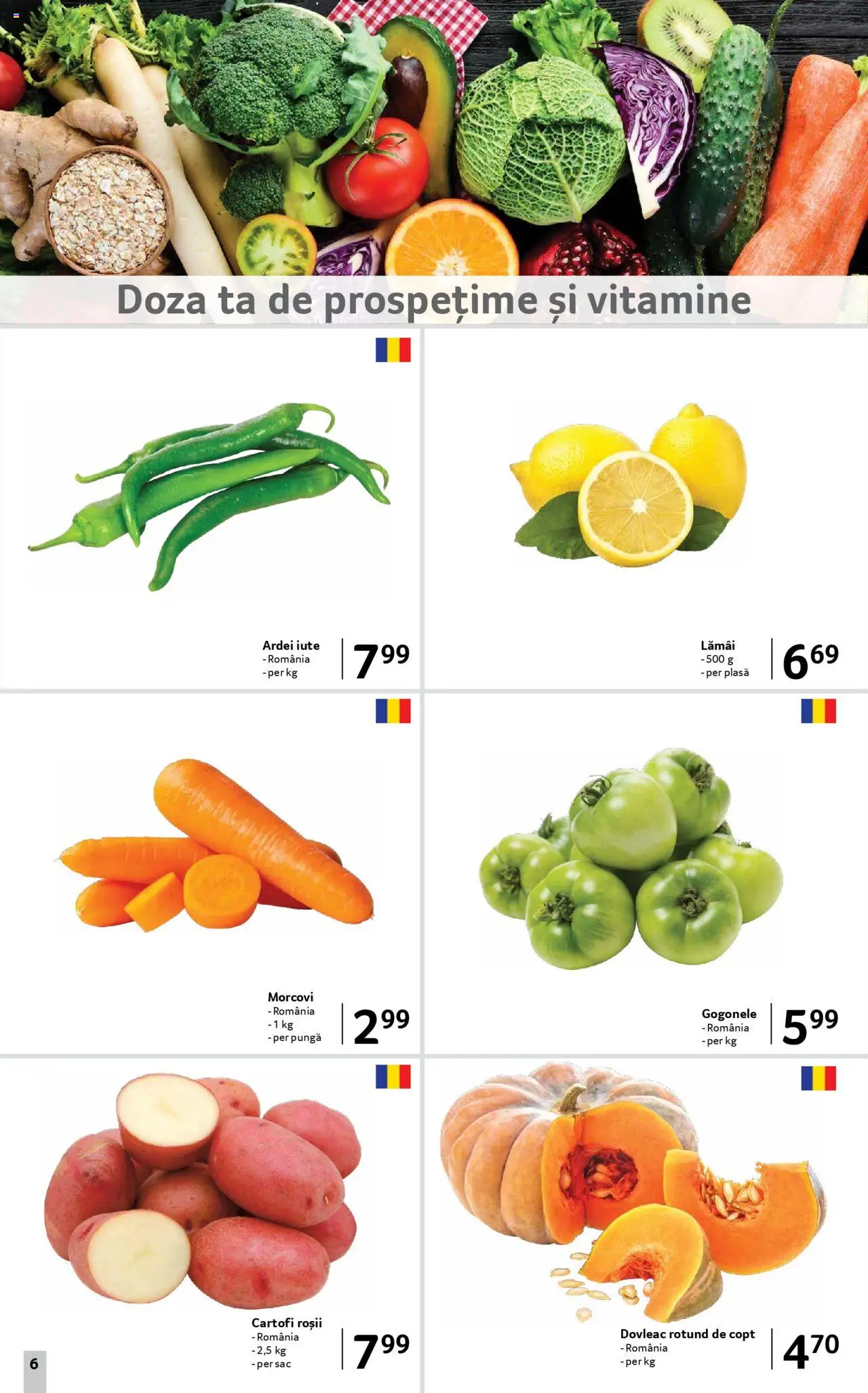 Noul catalog Selgros – valabil de la 19.09.2025 | Pagină: 6 | Produse: Dovleac, Pungă, Ardei iute, Morcovi