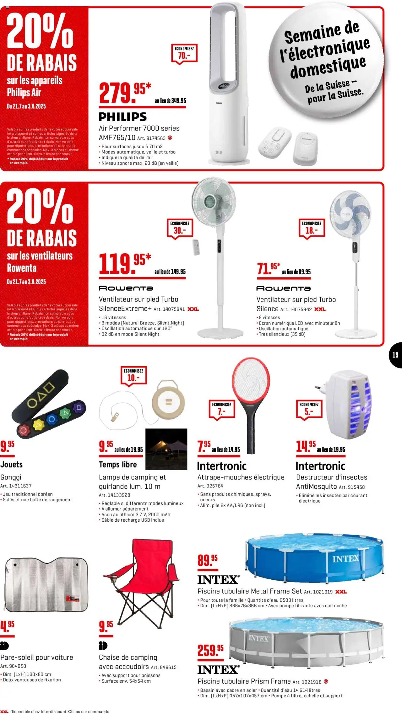 Interdiscount Aktionen FR ab 21.07.2025 | Seite: 19 | Produkte: Lampe, Usb, Philips