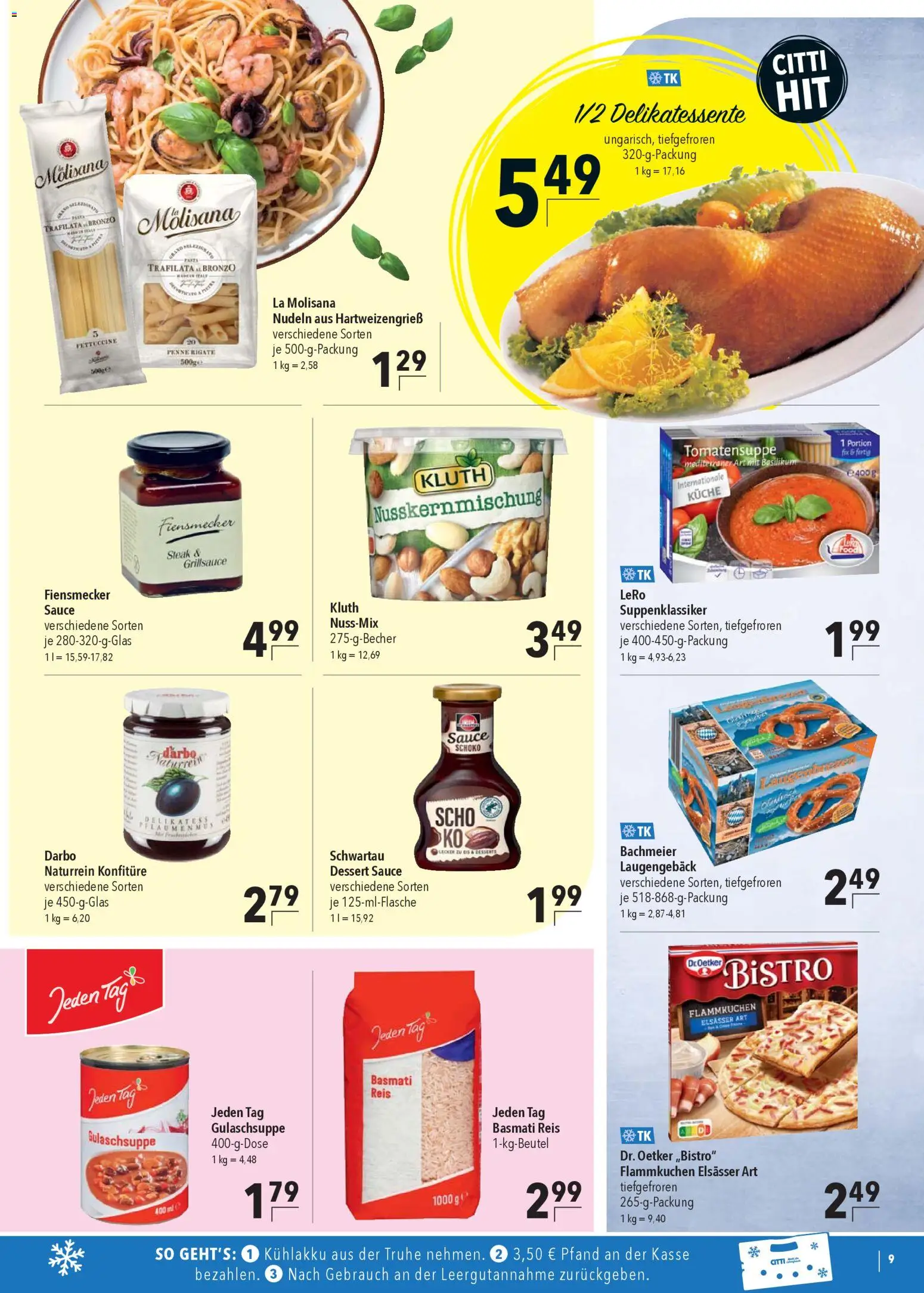 CITTI Markt Prospekt 	 – gültig ab 14.01.2026 | Seite: 9 | Produkte: Truhe, Küche, Reis, Nudeln