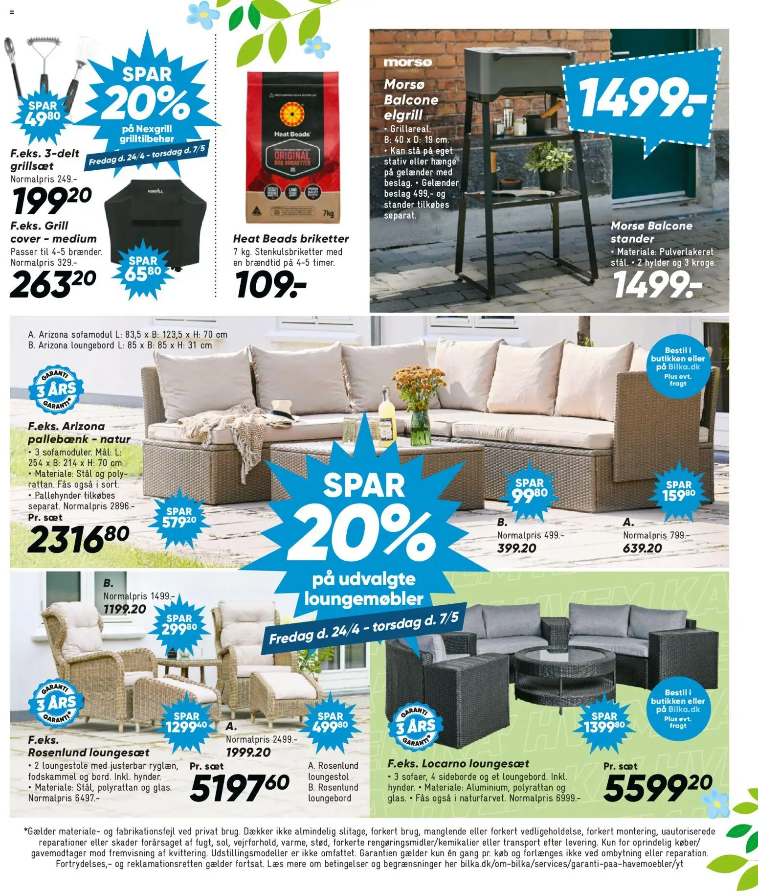 Bilka tilbudsavis – gyldig fra 24.04.2026 | Side: 14 | Produkter: Fodskammel, Loungemøbler, Loungesæt, Grill