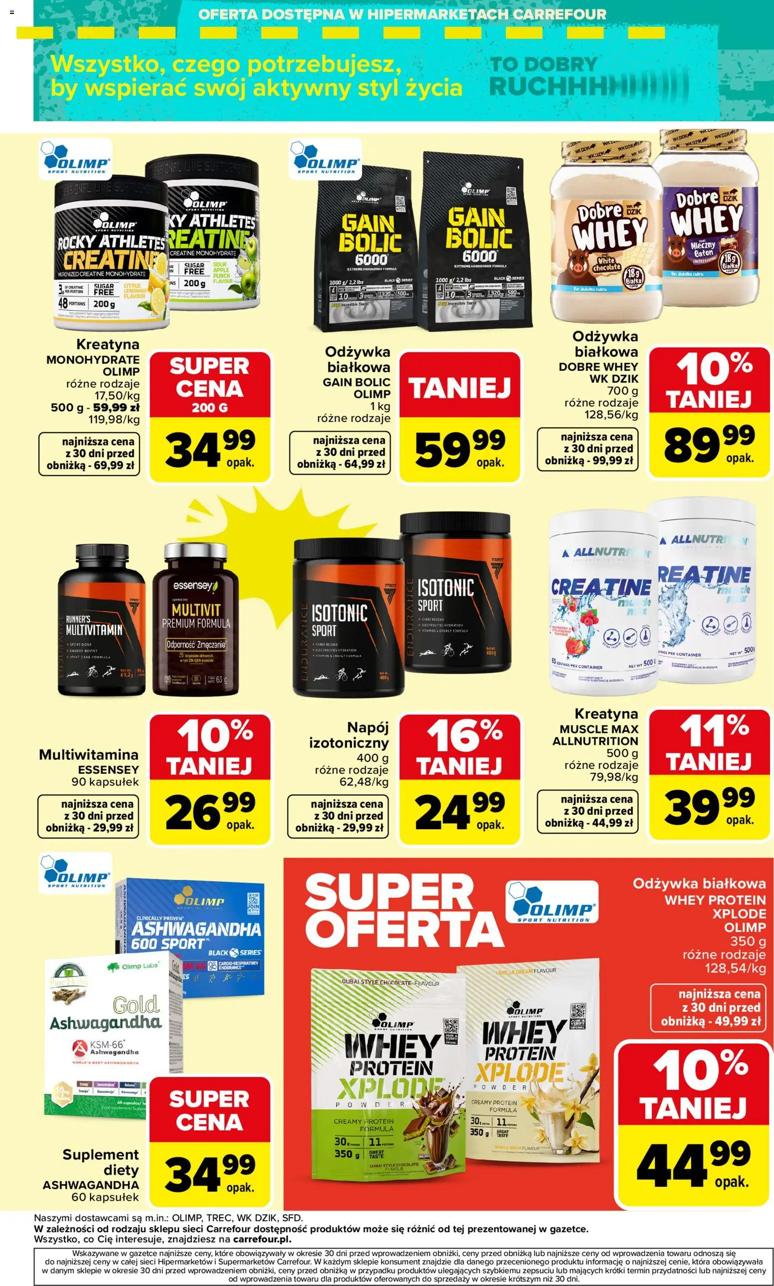 Carrefour gazetka - Active food to dobry ruch od 07.04.2026 | Strona: 13 | Produkty: Baton, Odżywka