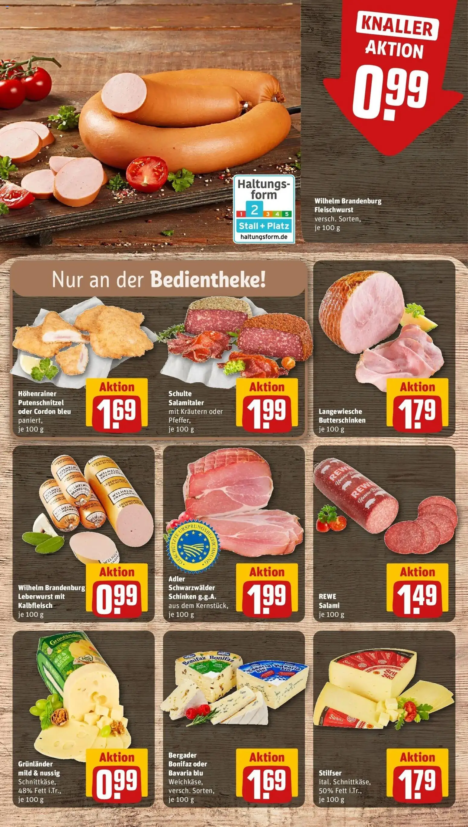 Rewe Prospekt Bonn / Oberkassel	 – gültig ab 09.03.2026 | Seite: 9 | Produkte: Grunlander, Putenschnitzel, Salami, Schinken