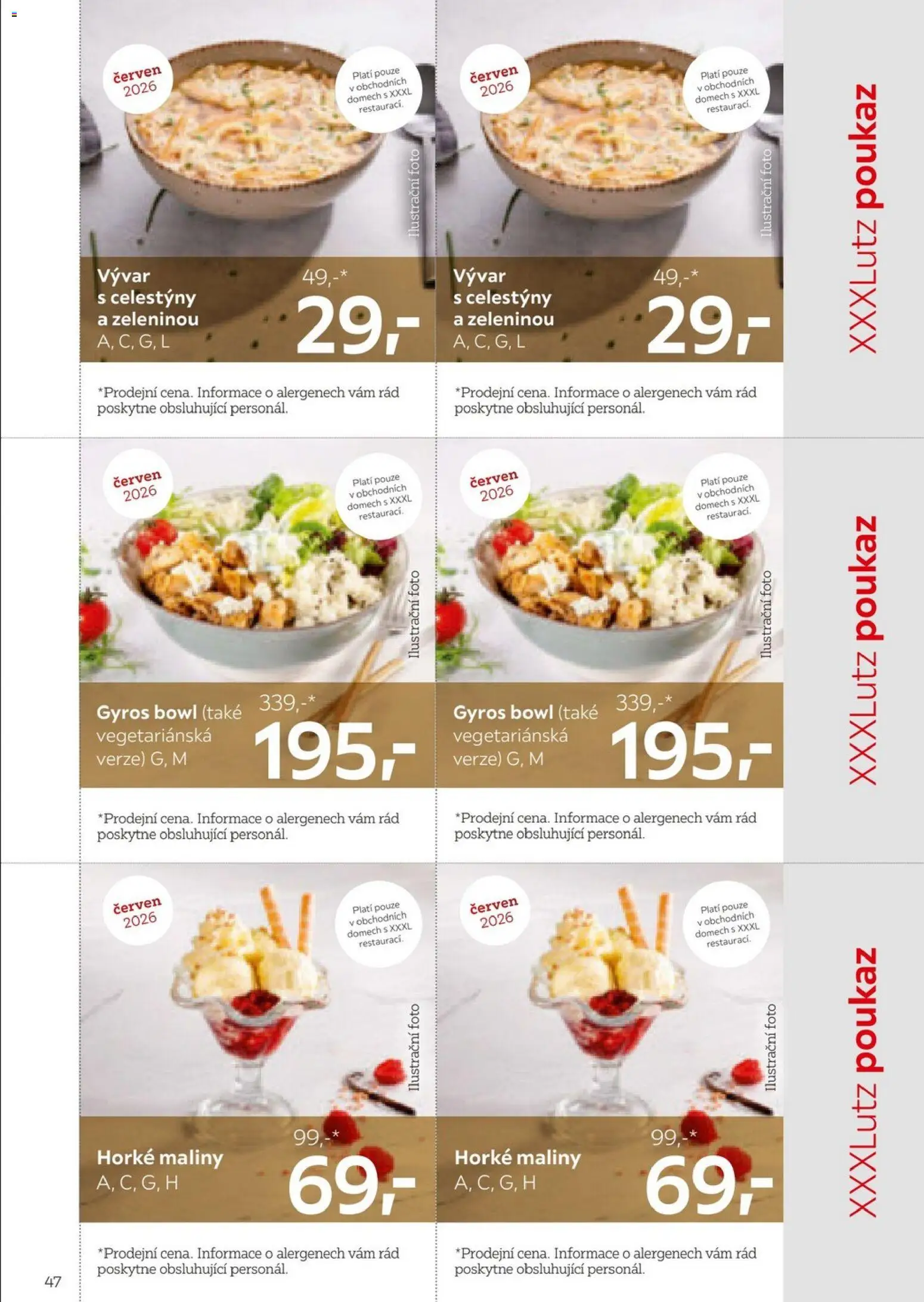 XXXLutz leták - Být věrným zákazníkem se vyplatí od 01.02.2026 | Strana: 47 | Produkty: Gyros, Maliny, Vývar