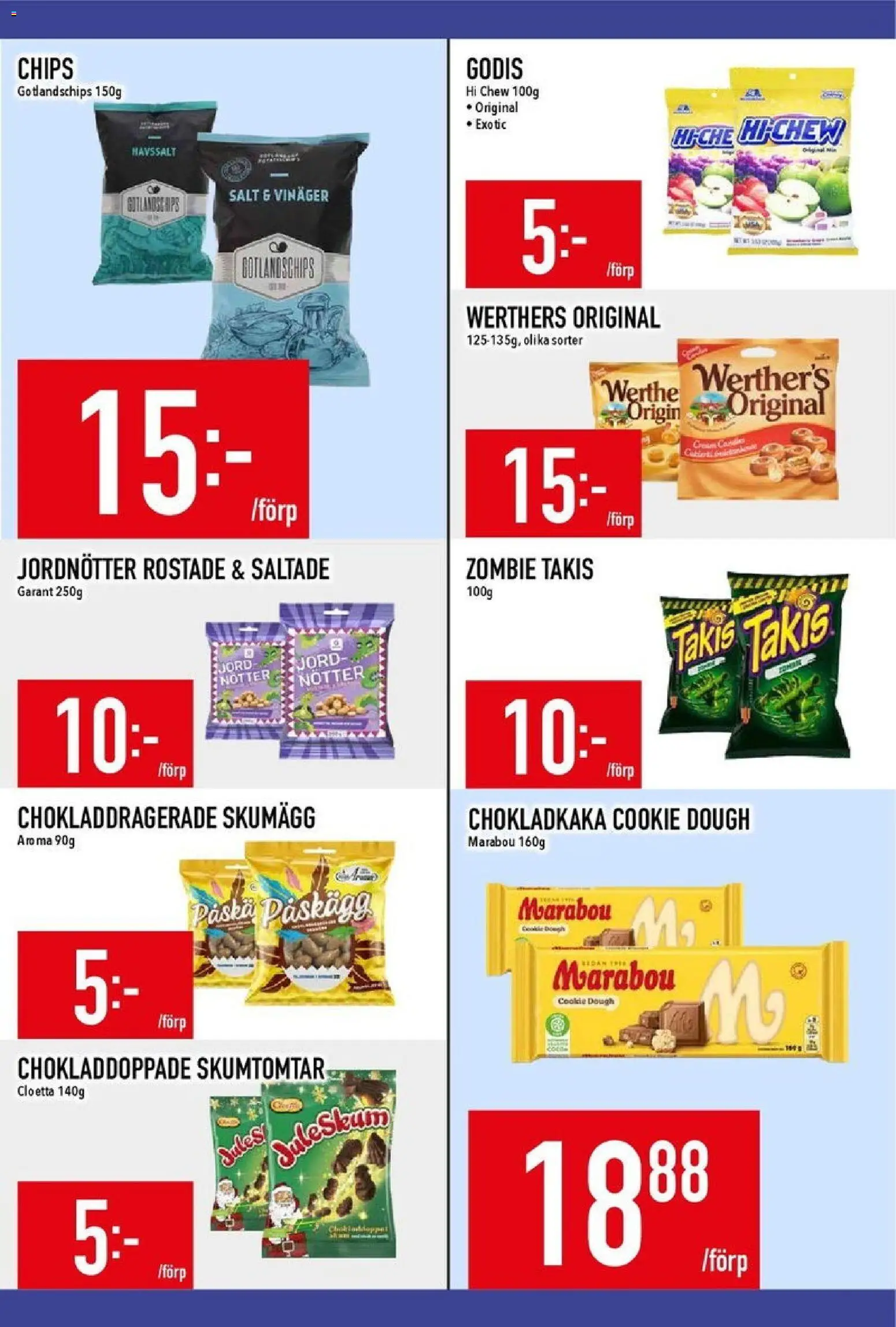 Matdax reklamblad aktuell från 26.01.2026 | Sida: 16 | Produkter: Salt, Jord, Chokladkaka, Chips