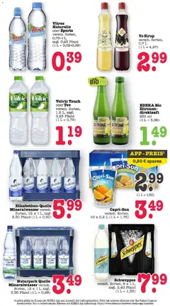 Schweppes, versch. Sorten, 6 x 1 L, zzgl. 2,40 Pfand ab 20.04.2026 gültig | Seite: 41 | Produkte: Volvic touch, Sirup, Mineralwasser, Zitrone