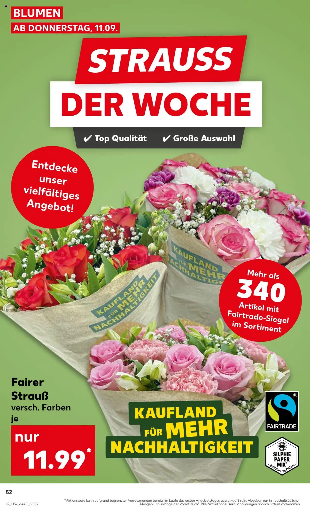 Kaufland prospekt Hannover	 – gültig ab 11.09.2025 | Seite: 52 | Produkte: Top, Blumen