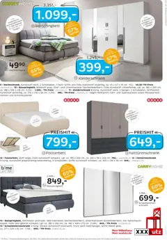 XXXL Lutz Junges Wohnen ab 22.02.2026 gültig | Seite: 3 | Produkte: Kleiderschrank, Boxspringbett, Polsterbett, Schrank