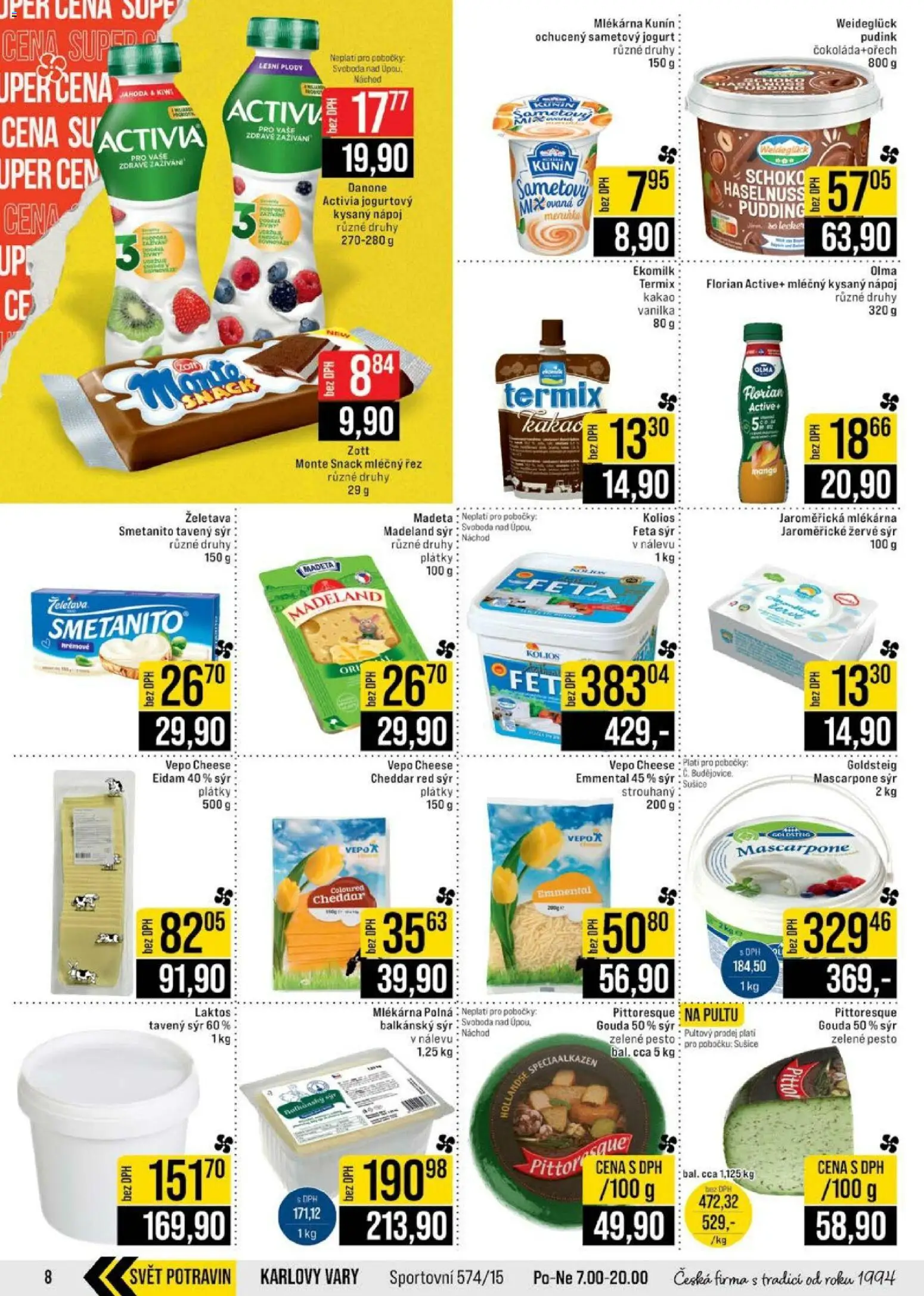 Jip leták - Cash & Carry od 18.02.2026 | Strana: 8 | Produkty: Tavený sýr, Žervé, Eidam, Cheddar