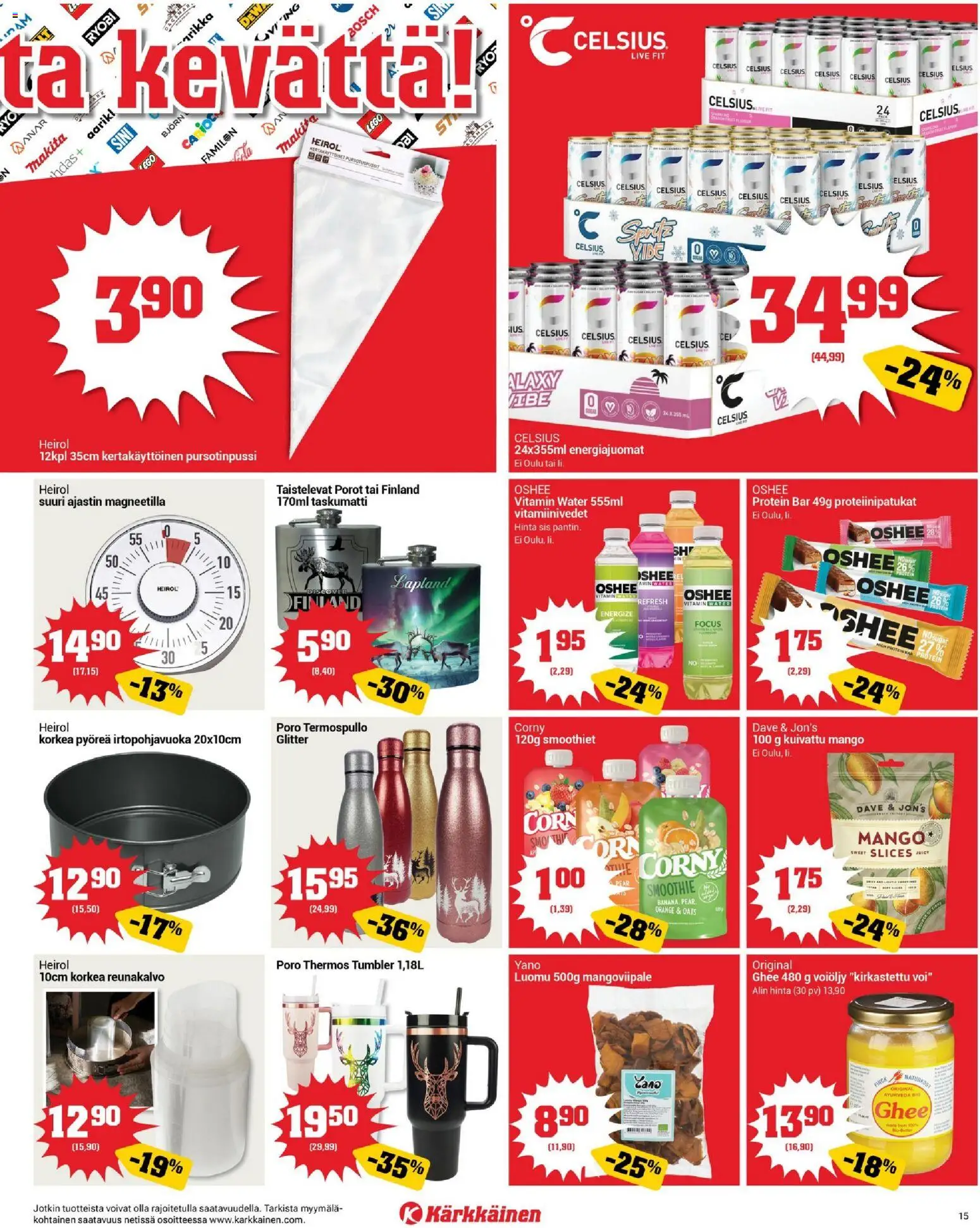 Kärkkäinen tarjoukset – voimassa 18.03.2026 alkaen | Sivu: 15 | Tuotteet: Mango, Voi, Termospullo