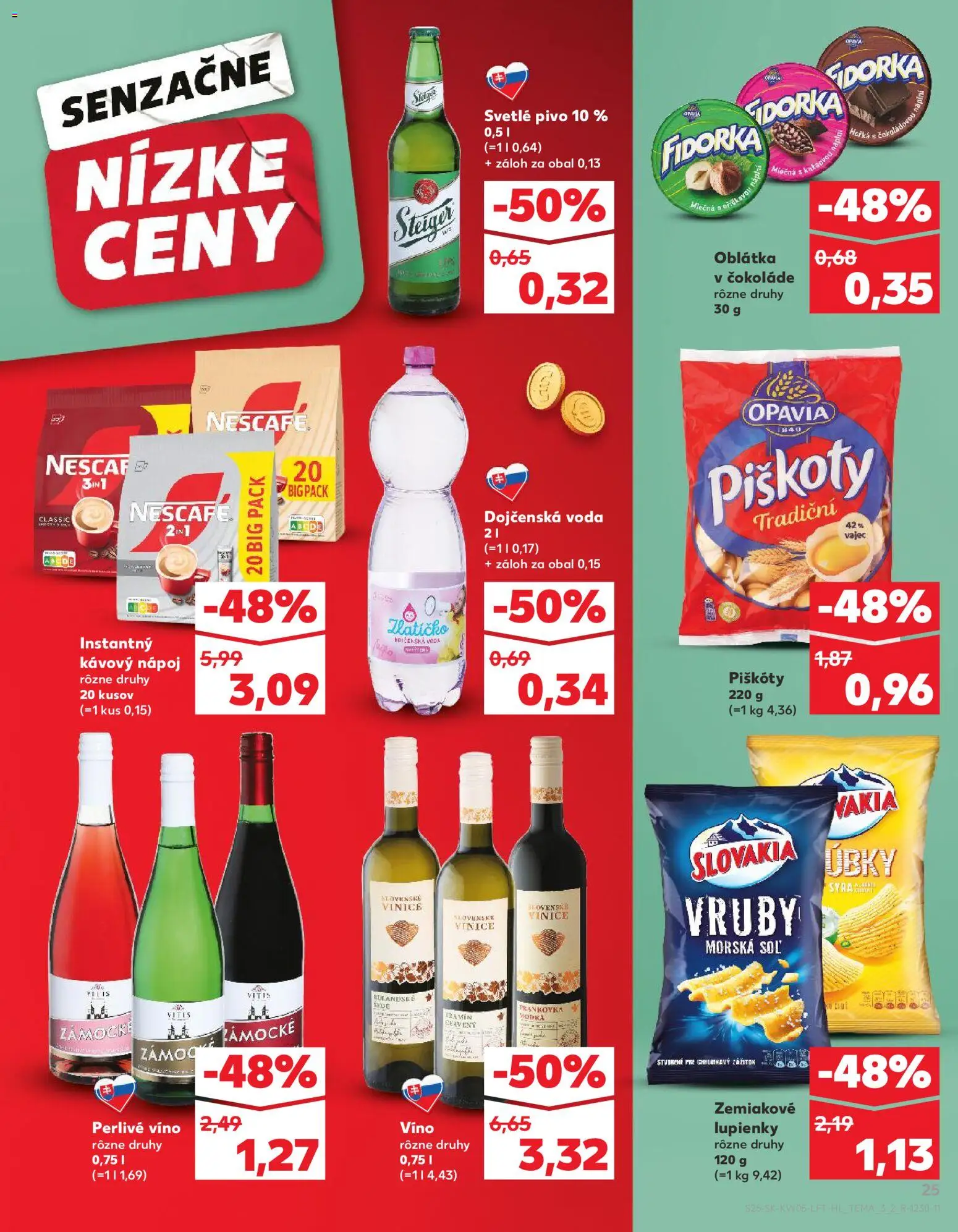 Nové Kaufland akcie – leták je platný od 29.01.2026 | Strana: 25 | Produkty: Víno, Steiger, Voda, Perlivé víno