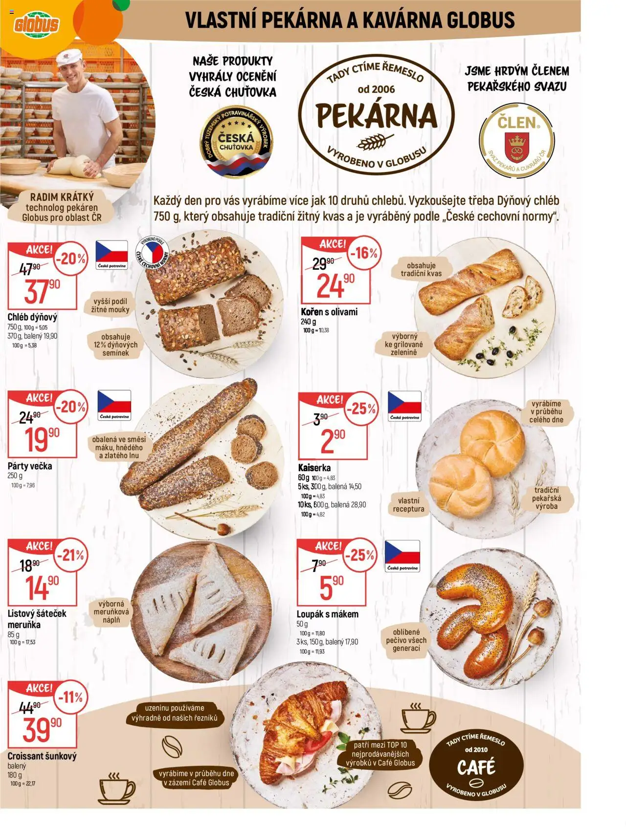 Globus leták - Liberec od 08.10.2025 | Strana: 7 | Produkty: Globus, Kaiserka, Chléb, Pekárna