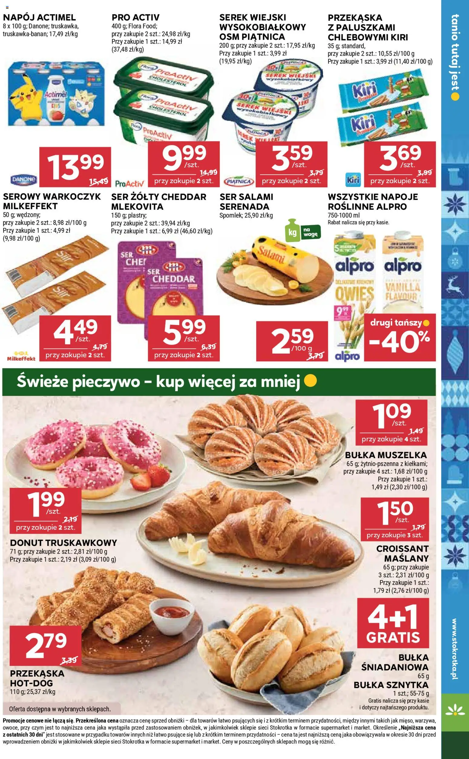 Stokrotka Gazetka od 20.11.2025 | Strona: 13 | Produkty: Pieczywo, Ser żółty, Donut, Salami