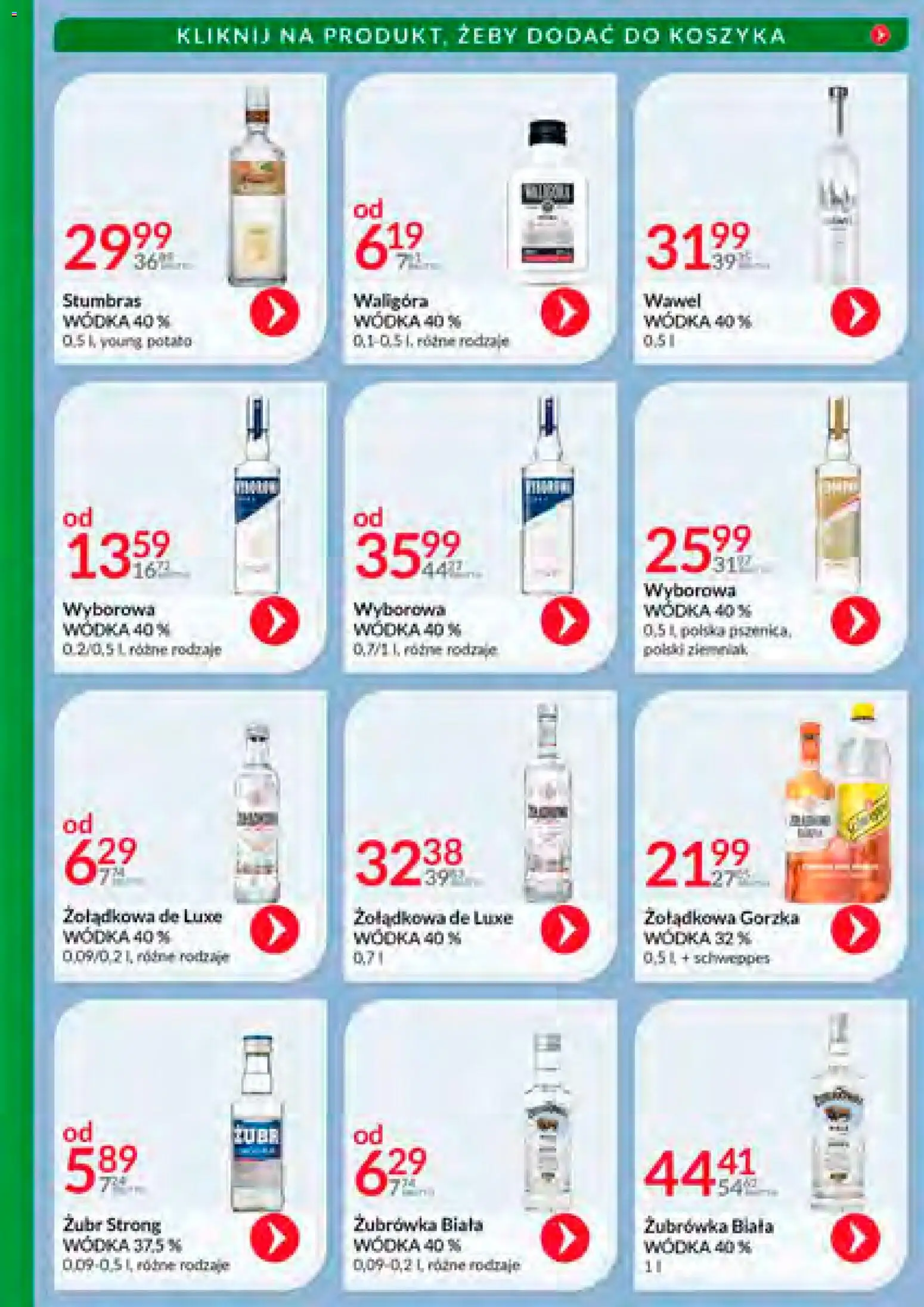 Eurocash Gazetka - Katalog Alkoholowy 12 od 01.12.2025 | Strona: 9 | Produkty: Żubrówka, Żubrówka biała wódka, Wódka