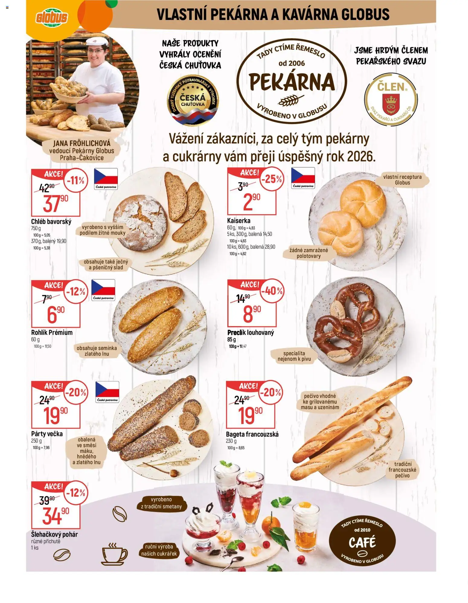 Globus leták - Praha Čakovice od 27.12.2025 | Strana: 5 | Produkty: Globus, Chléb, Pekárna, Pohár