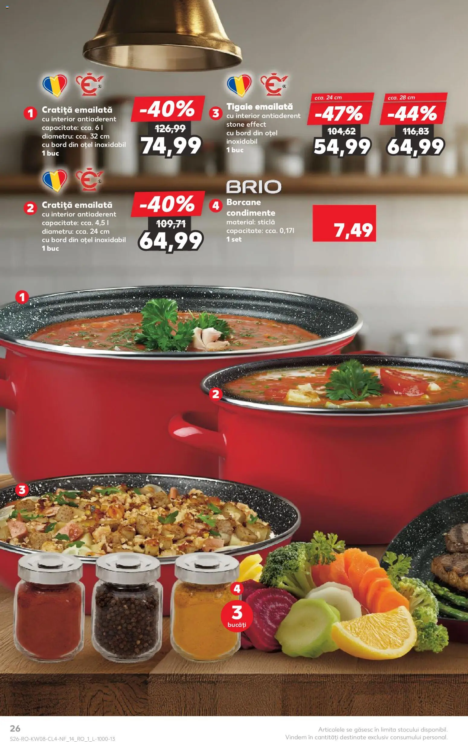 Noul catalog Kaufland – valabil de la 18.02.2026 | Pagină: 26 | Produse: Tigaie, Cratiță, Condimente