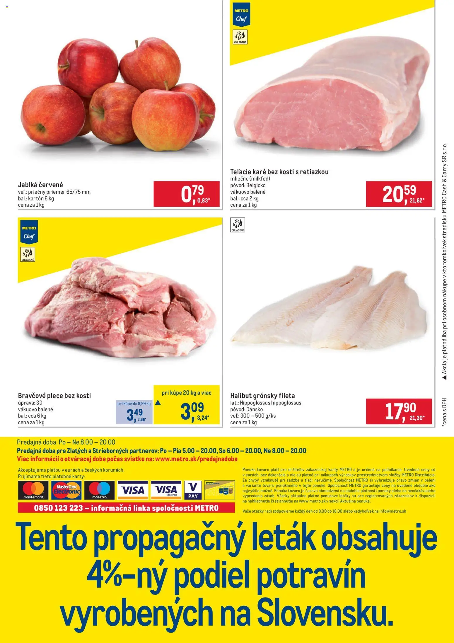 Nové Metro akcie – leták je platný od 22.10.2025 | Strana: 6 | Produkty: Jablká, Bravčové plece
