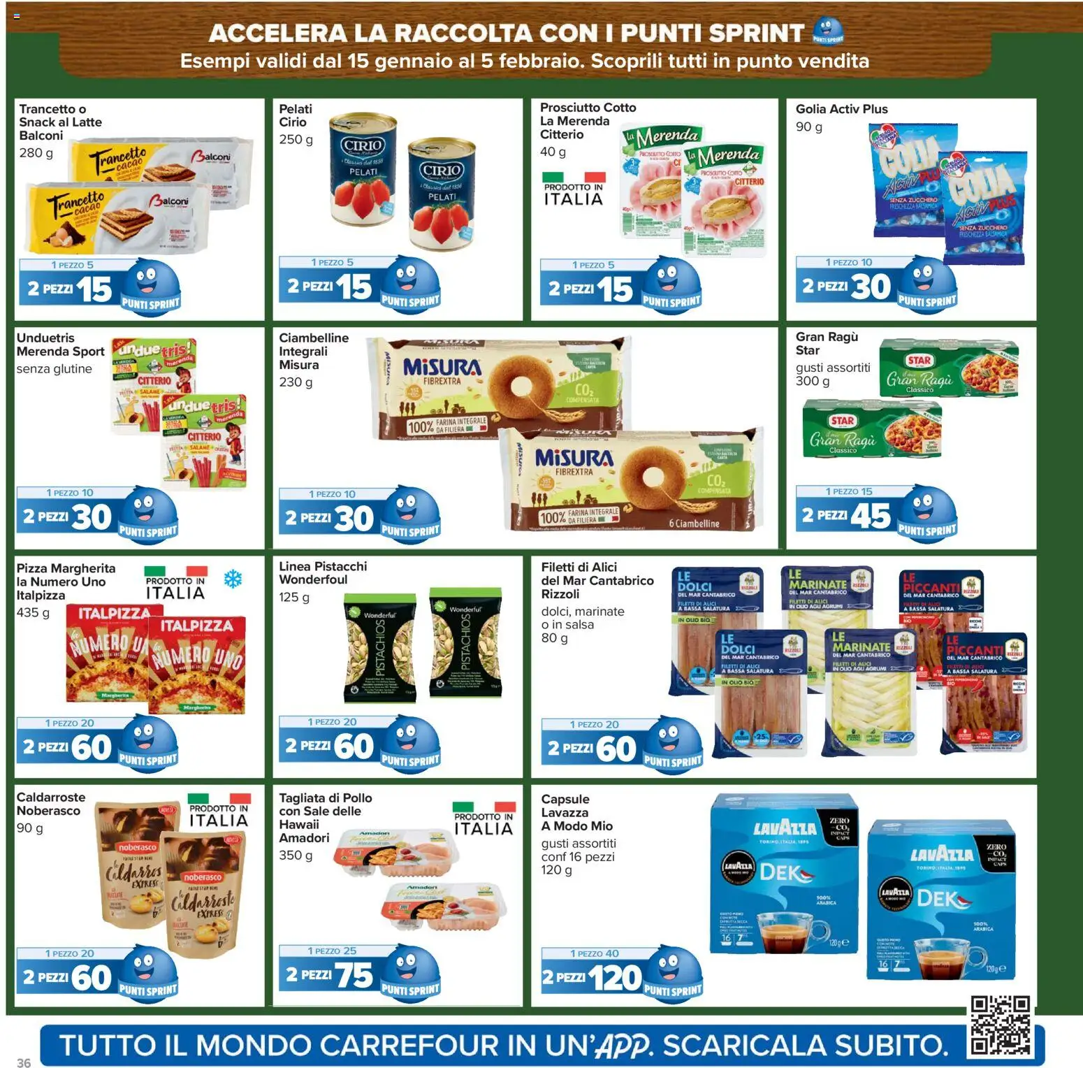 Volantino Carrefour del 15.01.2026 | Pagina: 36 | Prodotti: Pollo, Farina, Agrumi, Alici