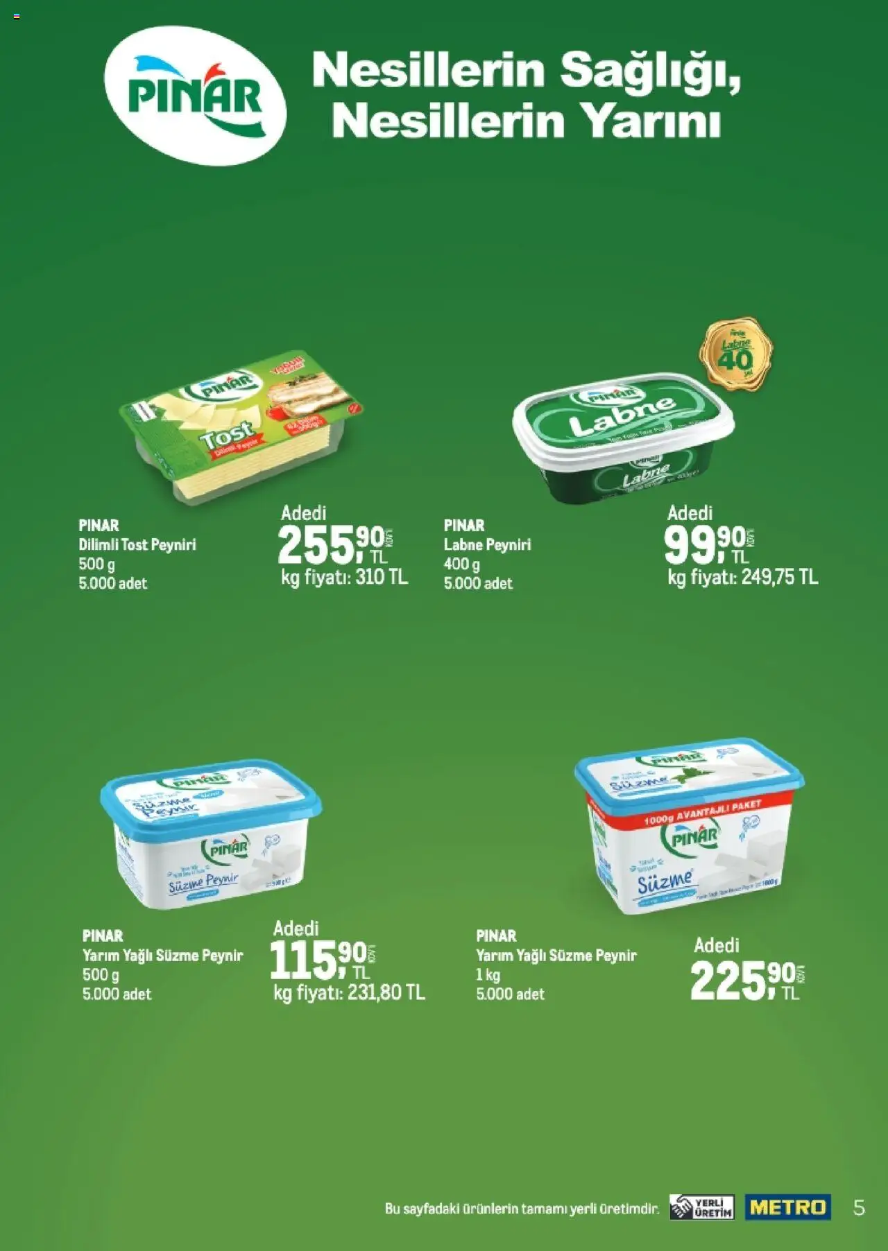 Metro Q4 Tedarikçi Flyer - 23.09.2025 tarihinden itibaren geçerlidir | Sayfa: 5 | Ürünler: Peynir, Süzme peynir
