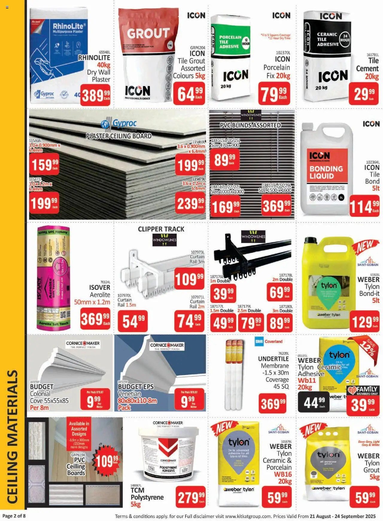 KIT KAT Cash & Carry Buildmart - Spring Leaflet │ valid from 21.08.2025 | Page: 2 | Products: Tile grout, Adhesive, Plaster, Cement