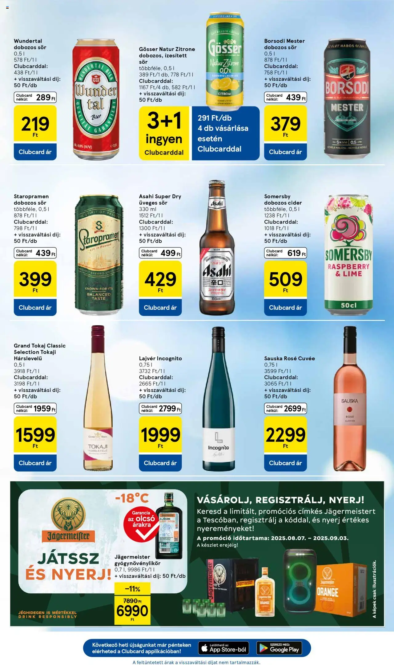 Tesco akciós ujság - amely érvényes a következő dátumtól: 07.08.2025 | Oldal: 23 | Termékek: Lime, Cider, Sör, Citrom