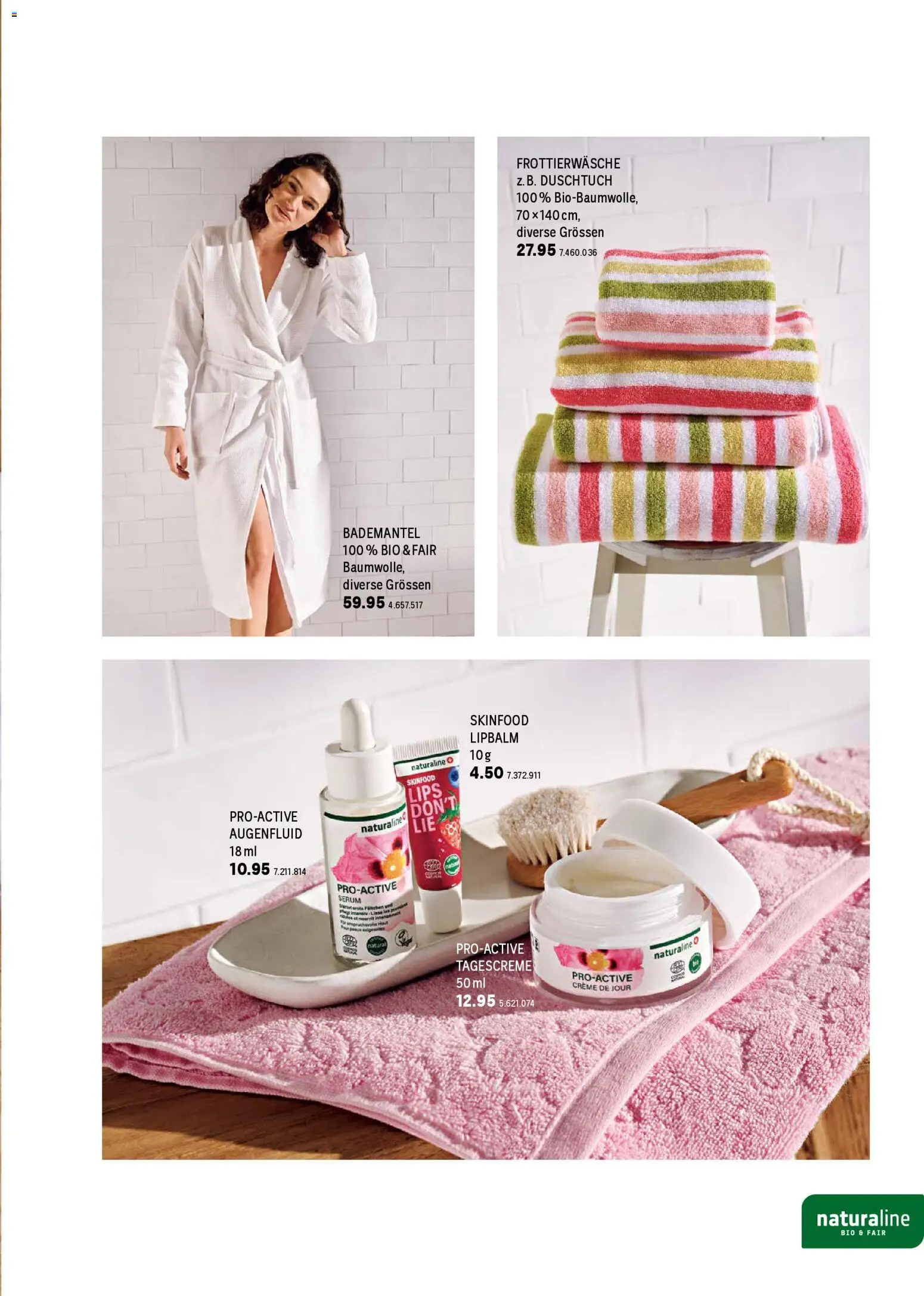 Coop City aktionen Naturaline – gültig ab 02.03.2026 | Seite: 23 | Produkte: Serum, Bademantel, Tagescreme, Creme