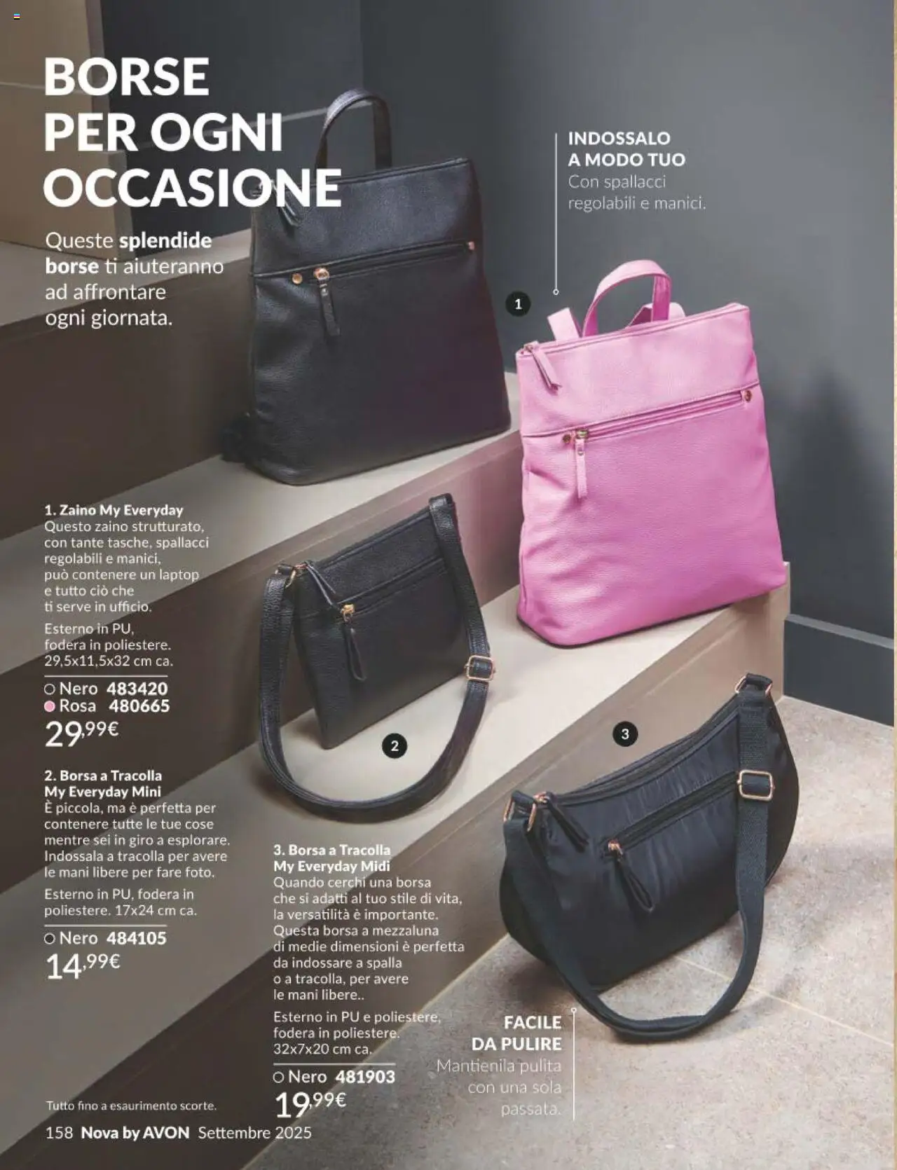 Volantino Avon del 01.09.2025 | Pagina: 158 | Prodotti: Zaino, Laptop, Borsa